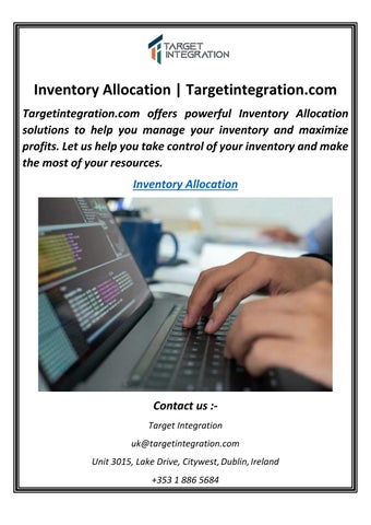 Inventory Allocation | Targetintegration.com by Target Integration - Issuu