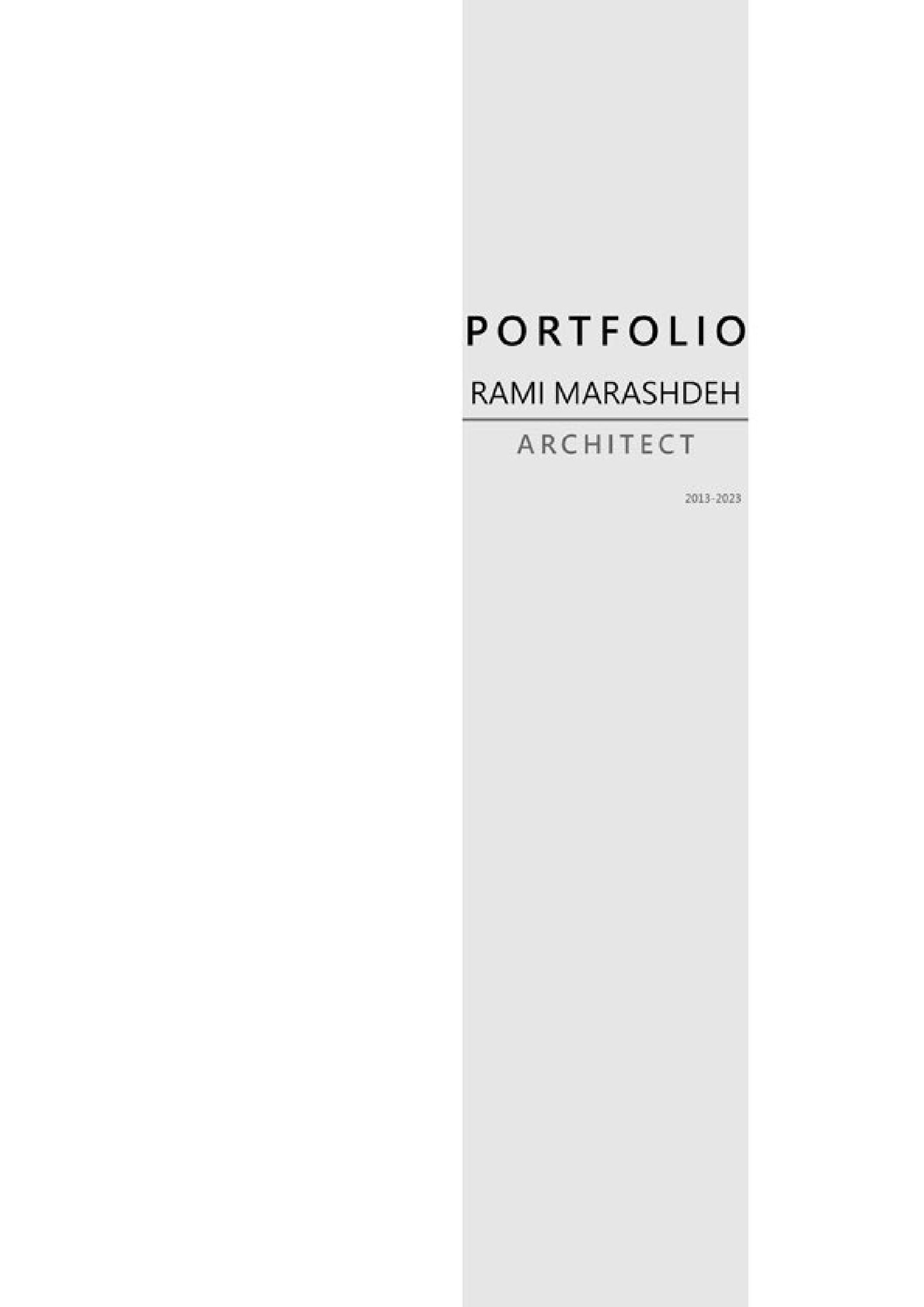 Architect Rami Marashdeh by Rami Marashdeh Issuu
