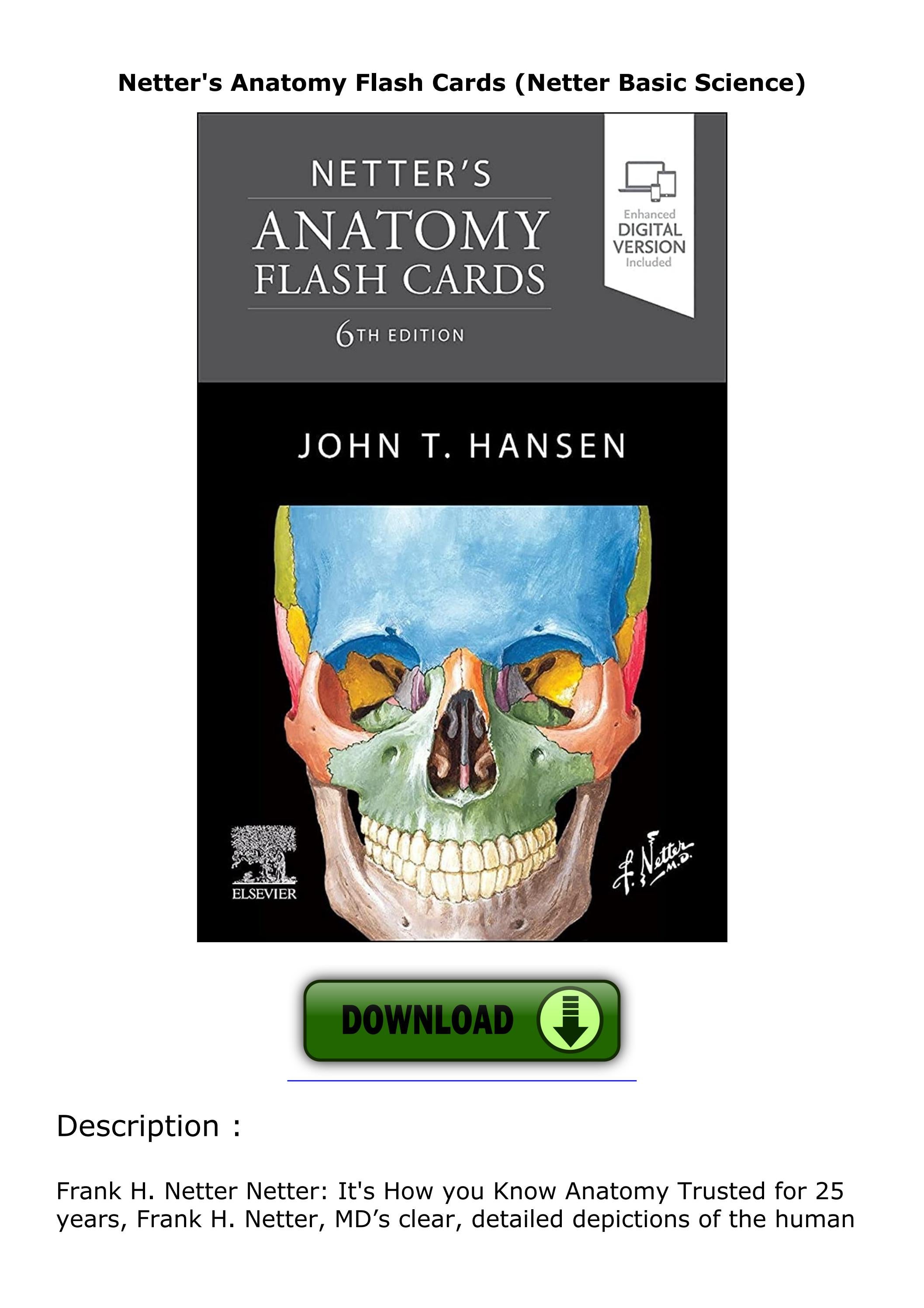 [PDF] DOWNLOAD Netter's Anatomy Flash Cards Basic Science) by