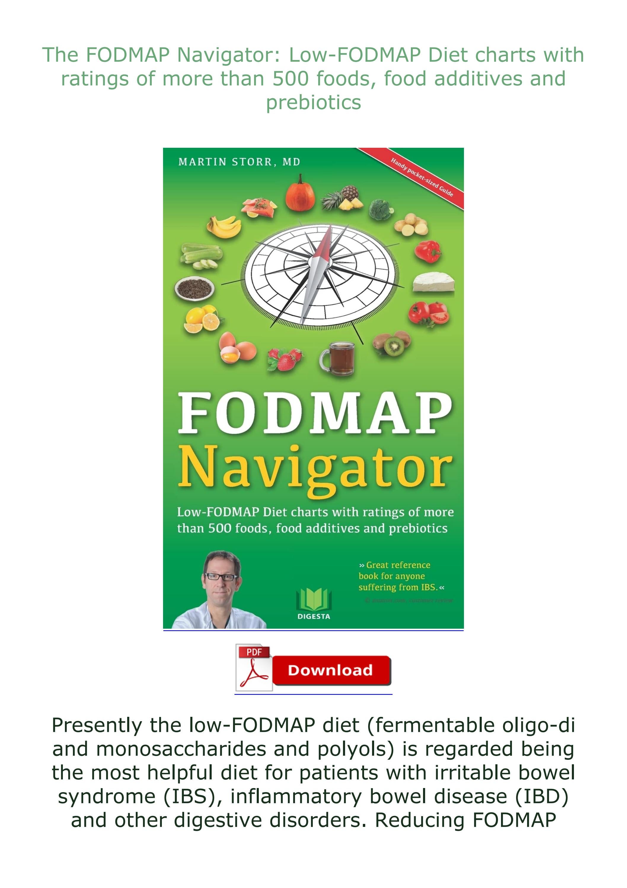 EPUB The FODMAP Navigator: Low-FODMAP Diet charts with ratings of more ...