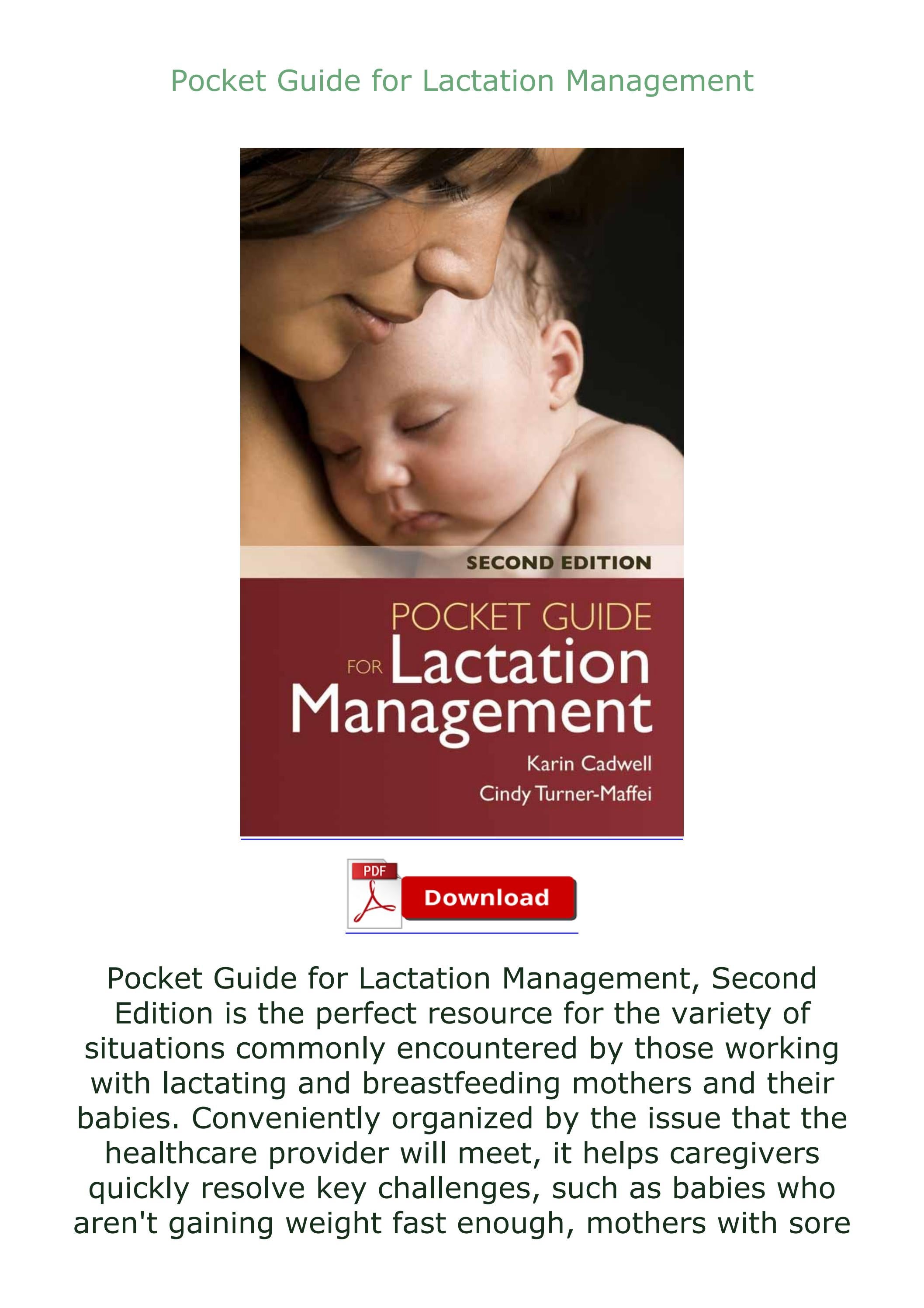 PDF READ Pocket Guide for Lactation Management by asserajiko Issuu