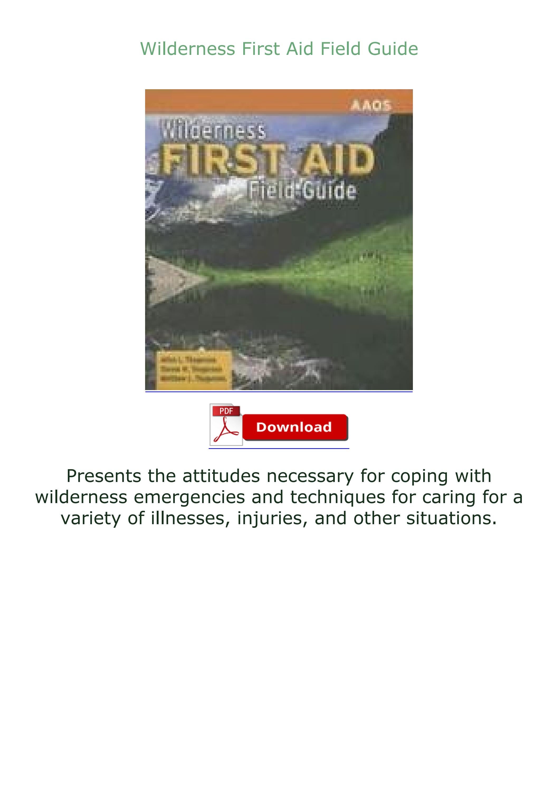 PDF READ Wilderness First Aid Field Guide by asserajiko Issuu