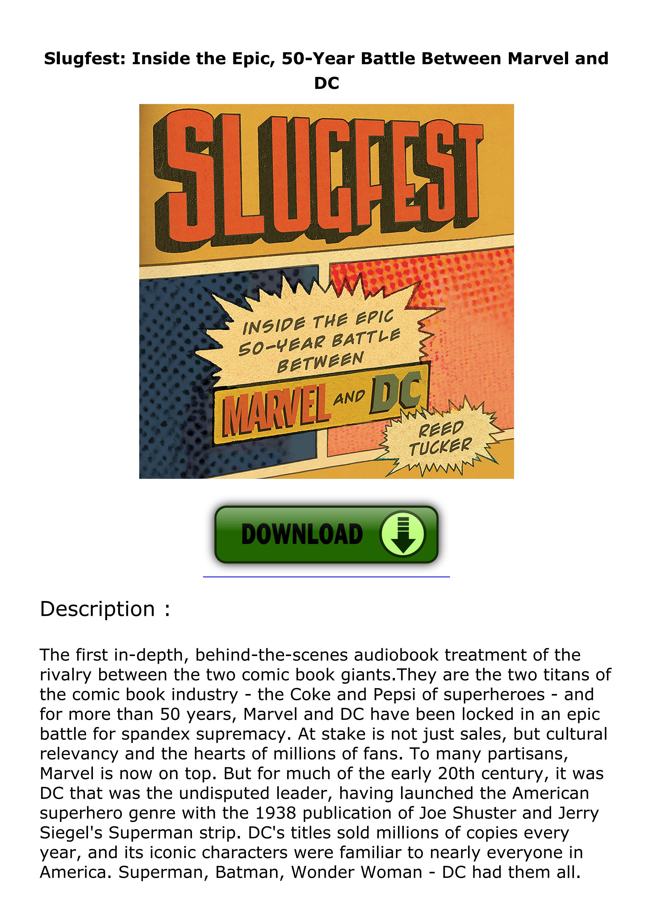 get [PDF] Download Slugfest Inside the Epic, 50Year Battle Between
