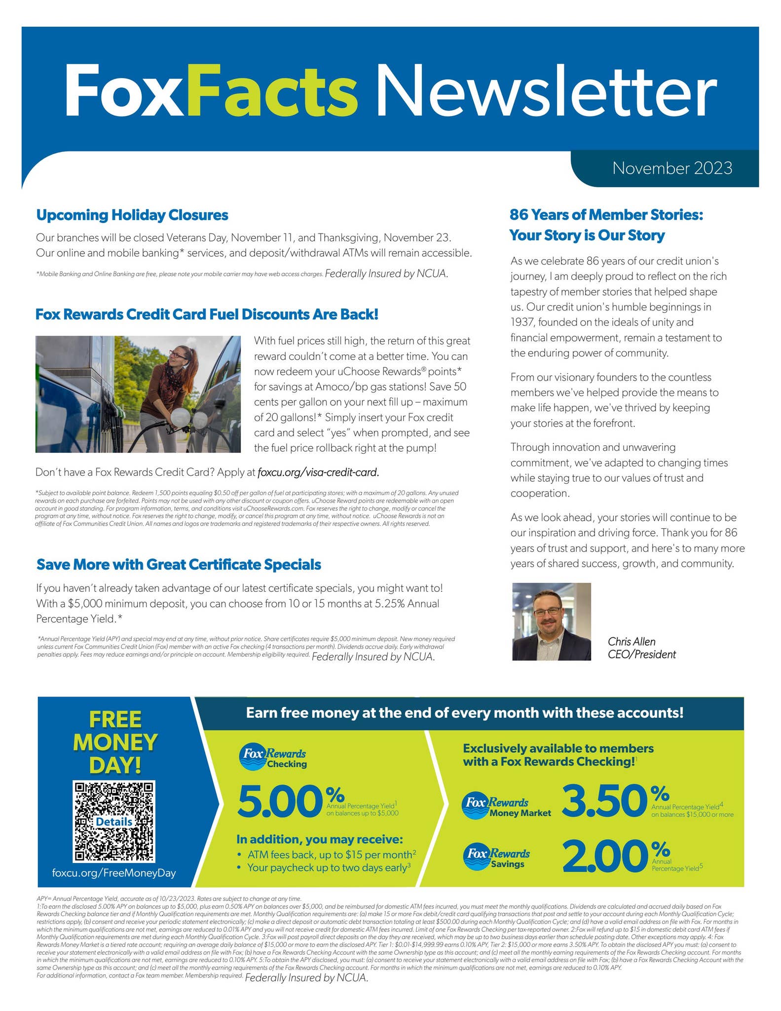 Fox Facts Newsletter - November 2023 by Fox Communities Credit Union ...
