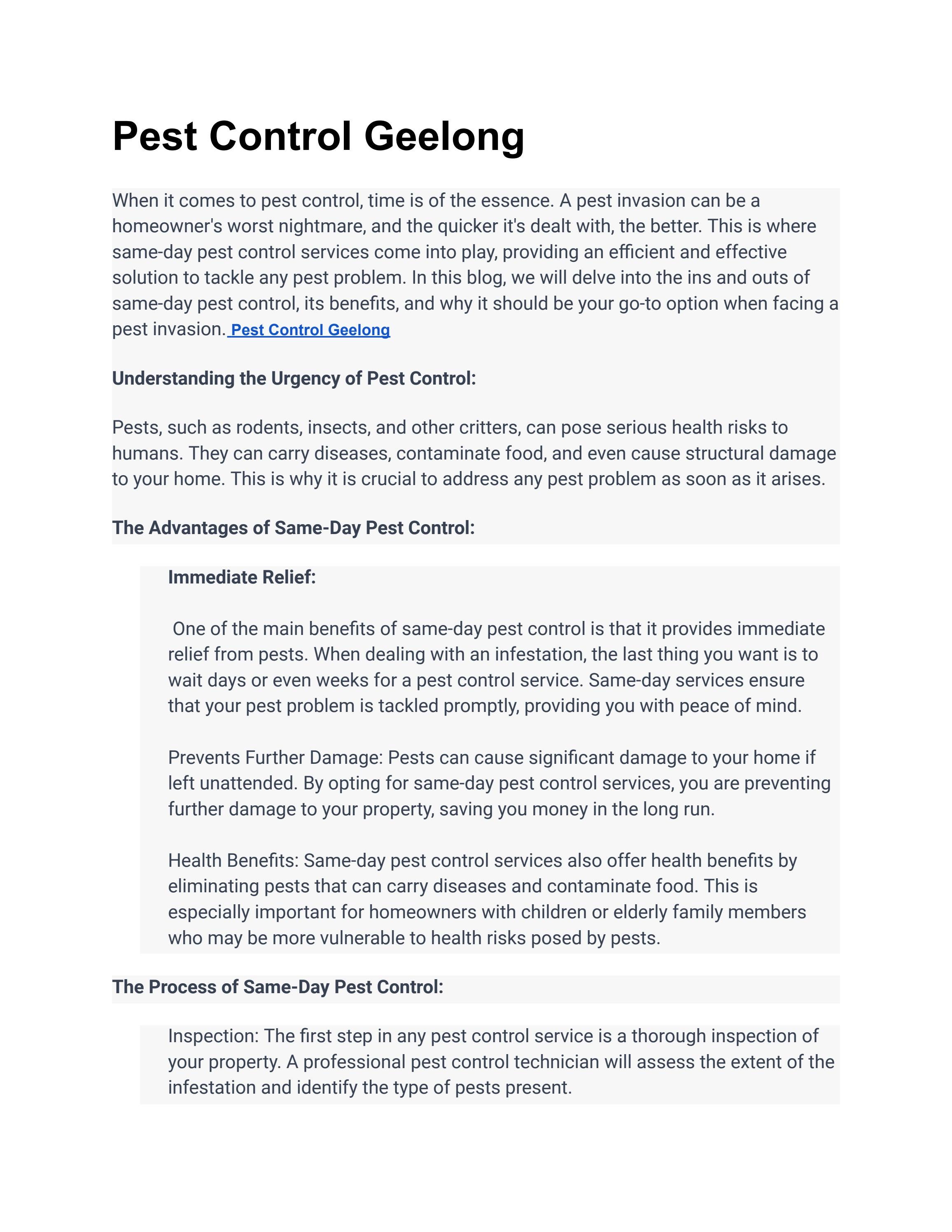 Pest Control Geelong by Same Day Pest Control Richmond Issuu