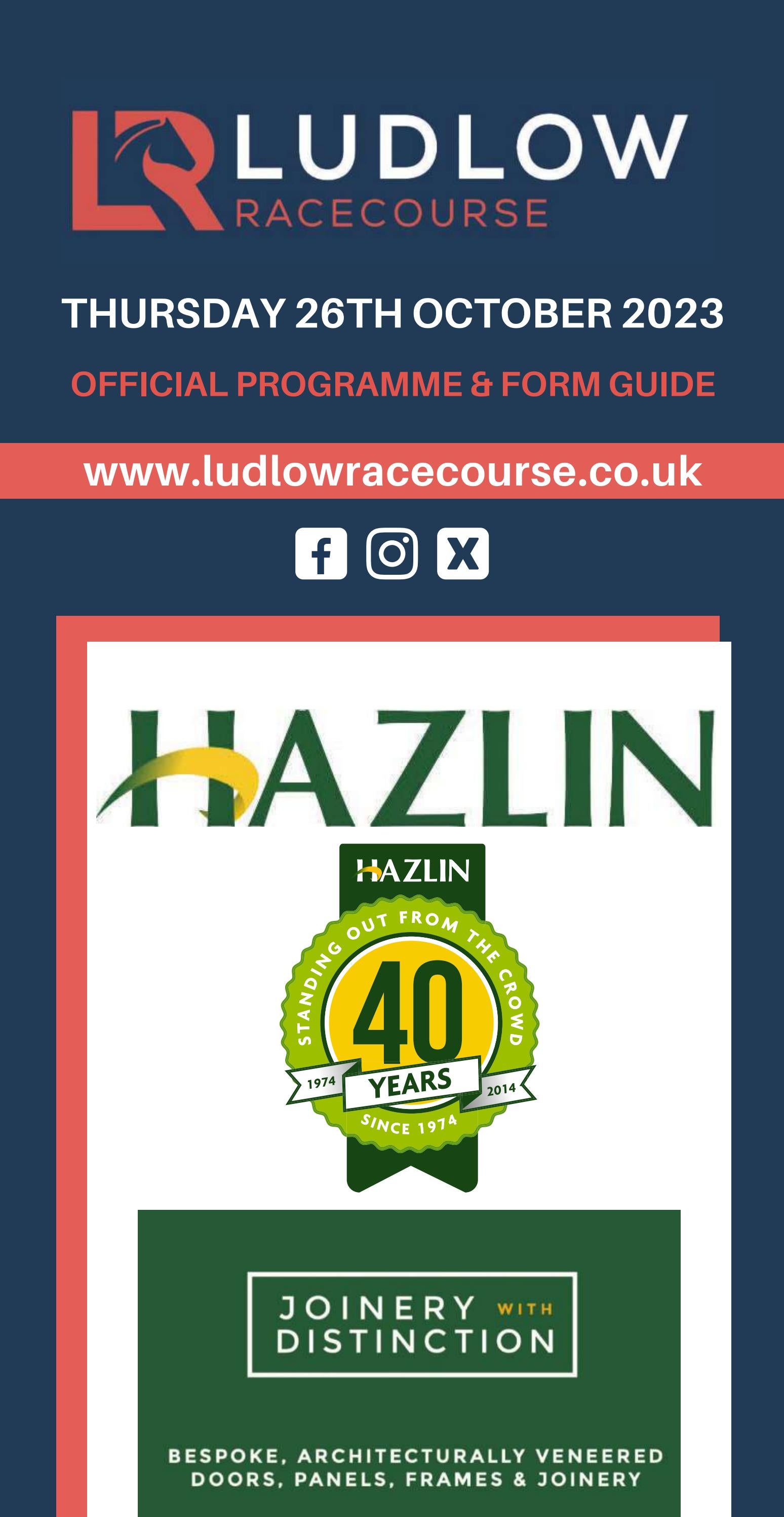 Ludlow Racecard Thursday 26th October by Weatherbys Issuu