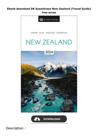 Ebook download DK Eyewitness New Zealand (Travel Guide) free acces by 
