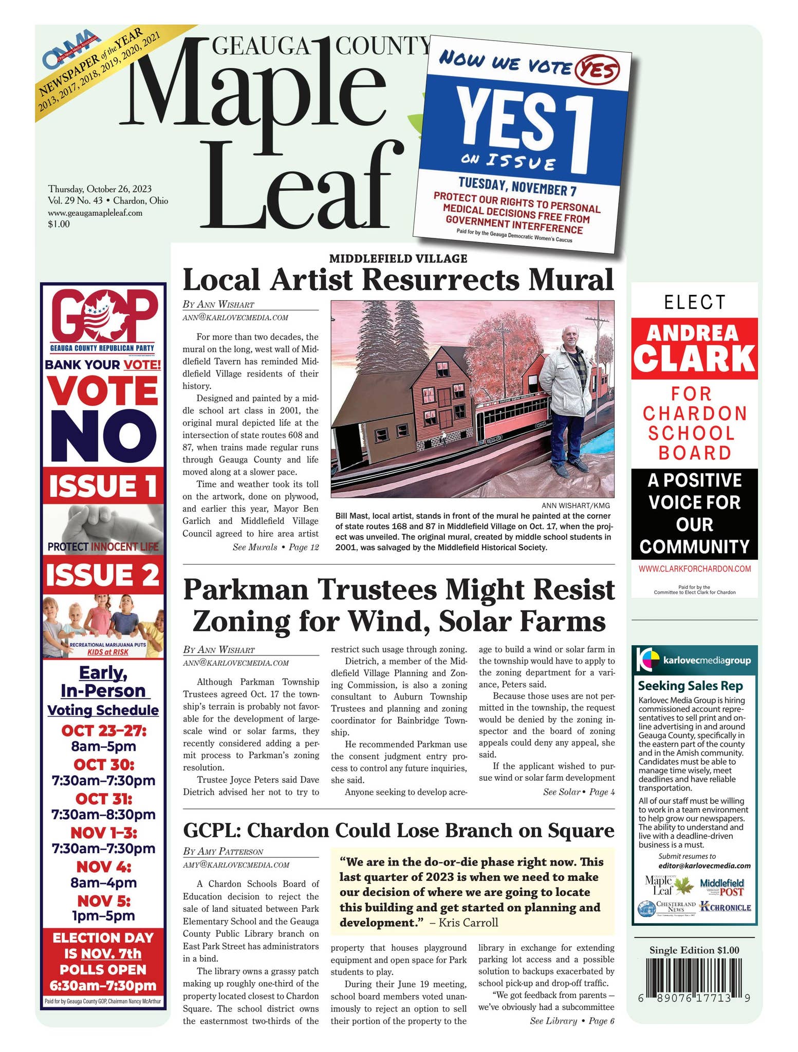 Geauga County Maple Leaf 10-26-2023 by Geauga County Maple Leaf - Issuu