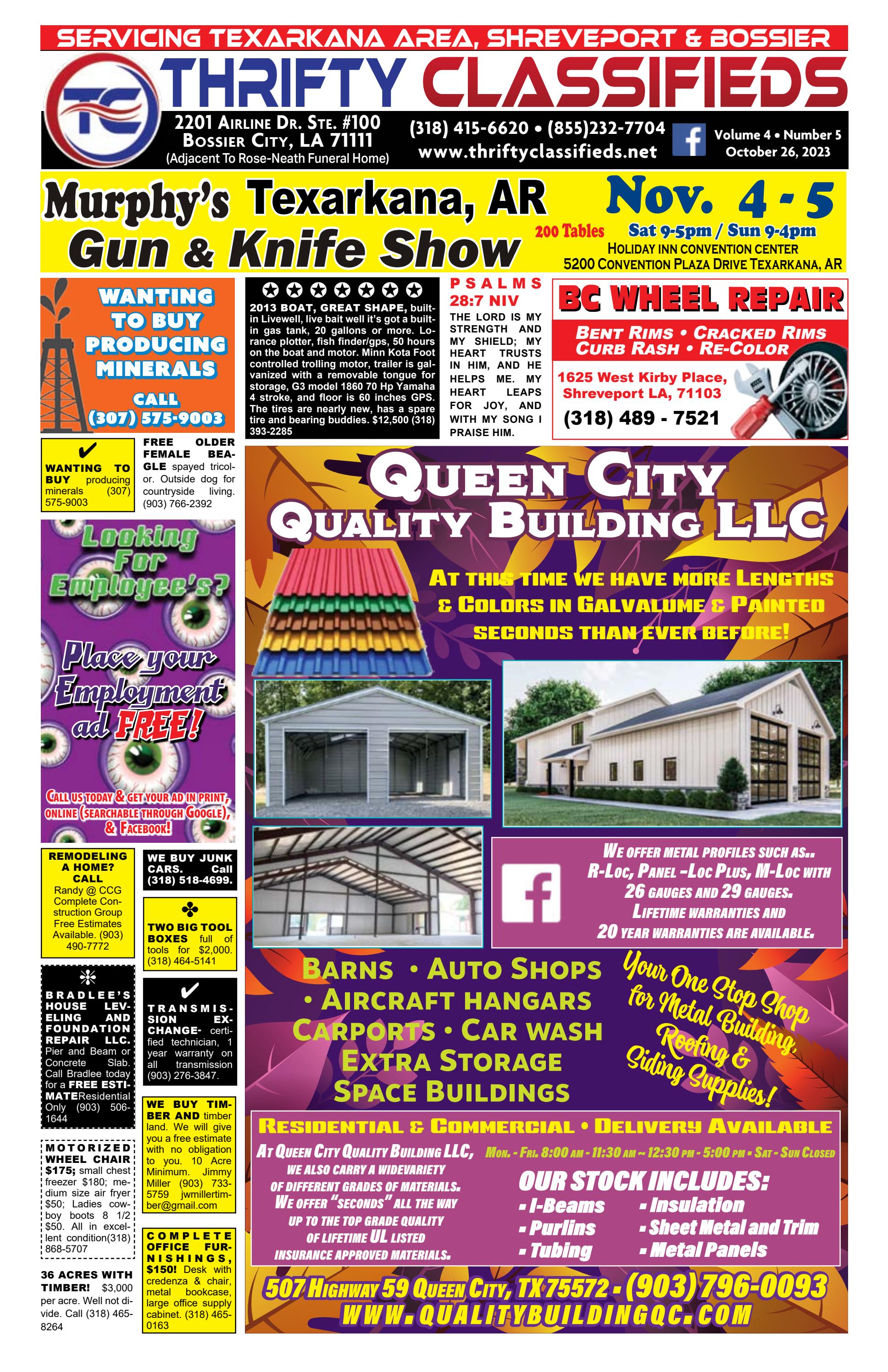 Thrifty Classifieds Shreveport, Bossier, Texarkana & Every Place