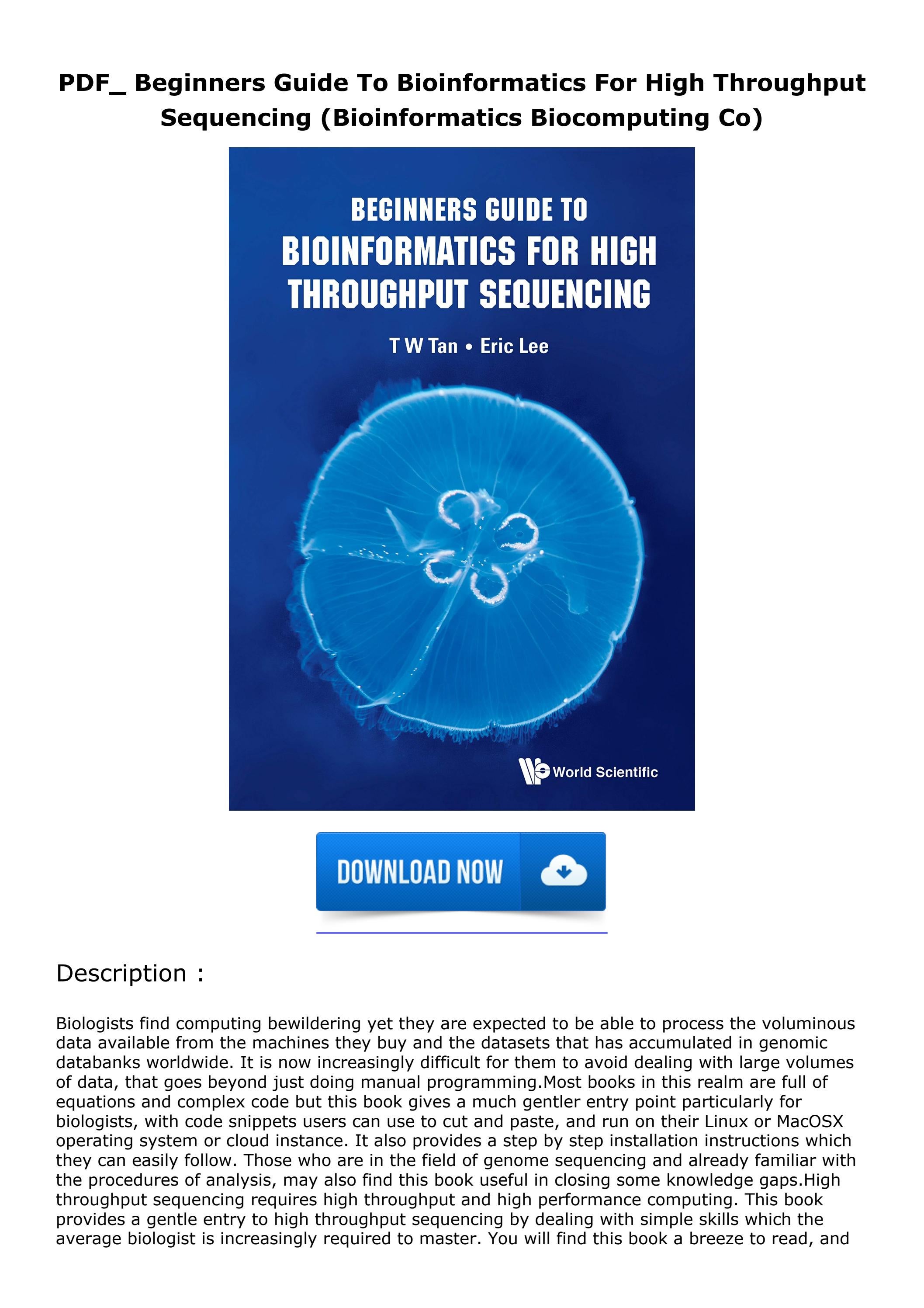 Pdf Beginners Guide To Bioinformatics For High Throughput Sequencing Pdf Beginners Guide To Bioinformatics For High Throughput Sequencing