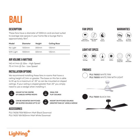Lighting Plus Lightingplus Fan 灯饰目录 第 14 页