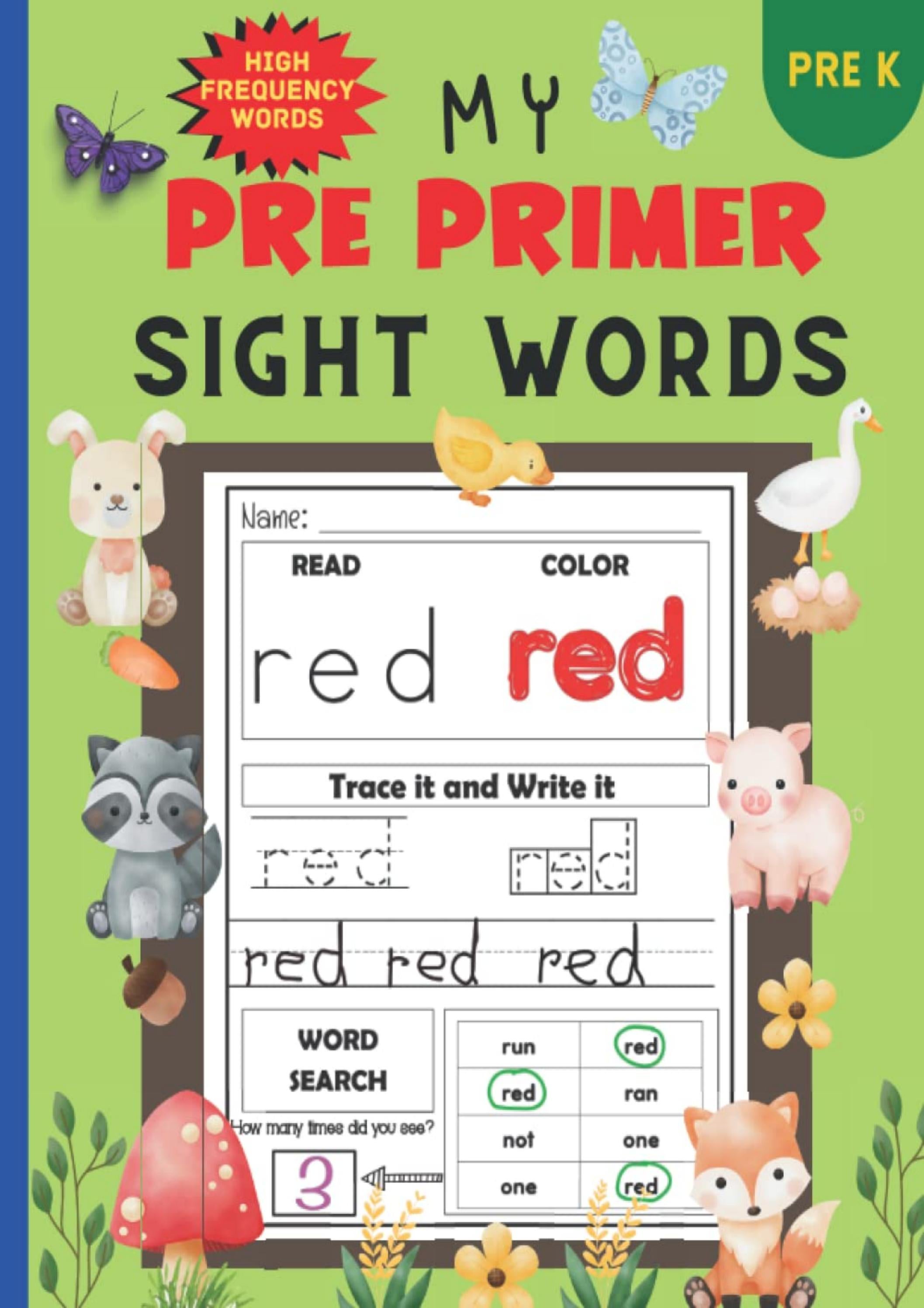 (EBOOK)-My Pre Primer Sight Words: Dolch Sight Words Workbook | Reading