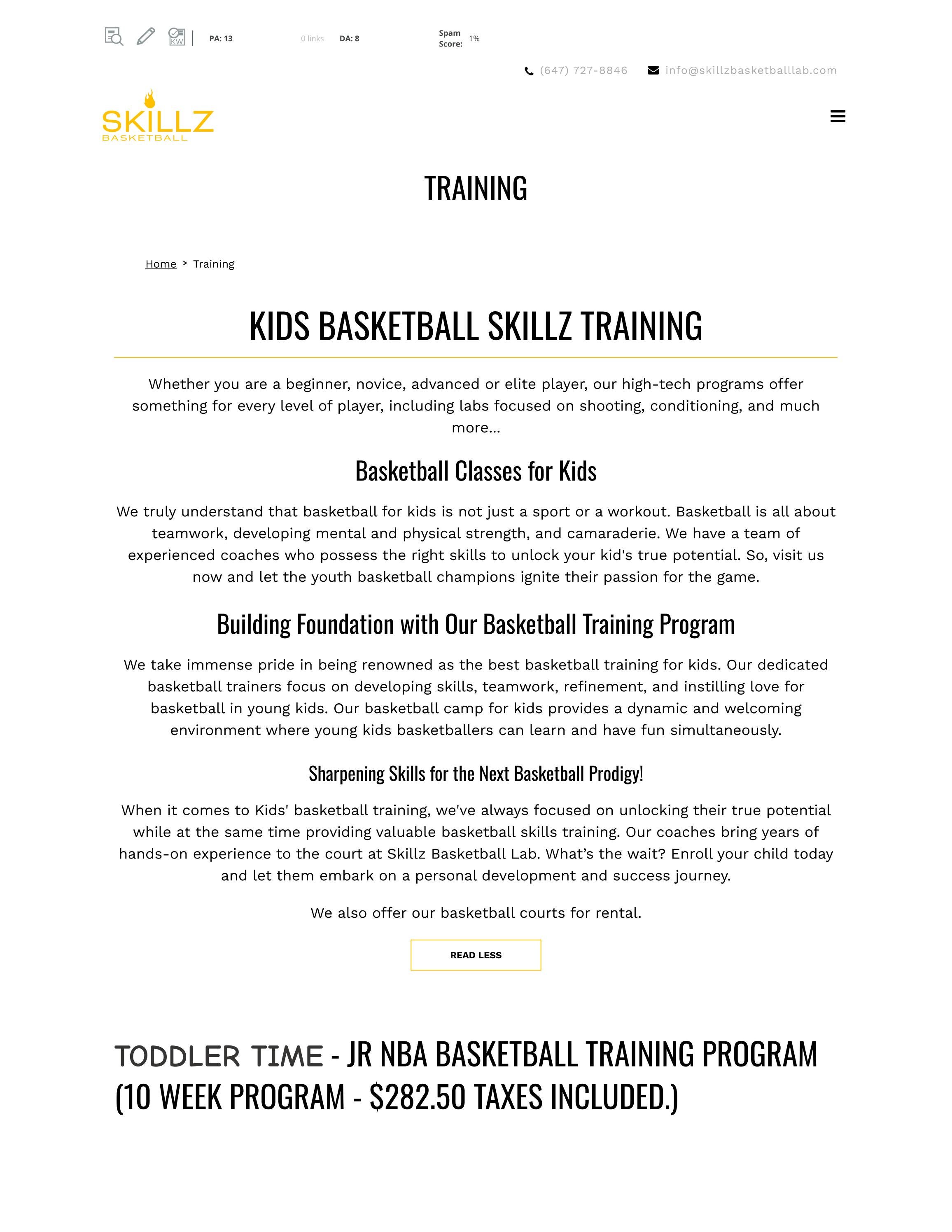 Kids Basketball Classes Woodbridge Ontario, ON by skillzbasket