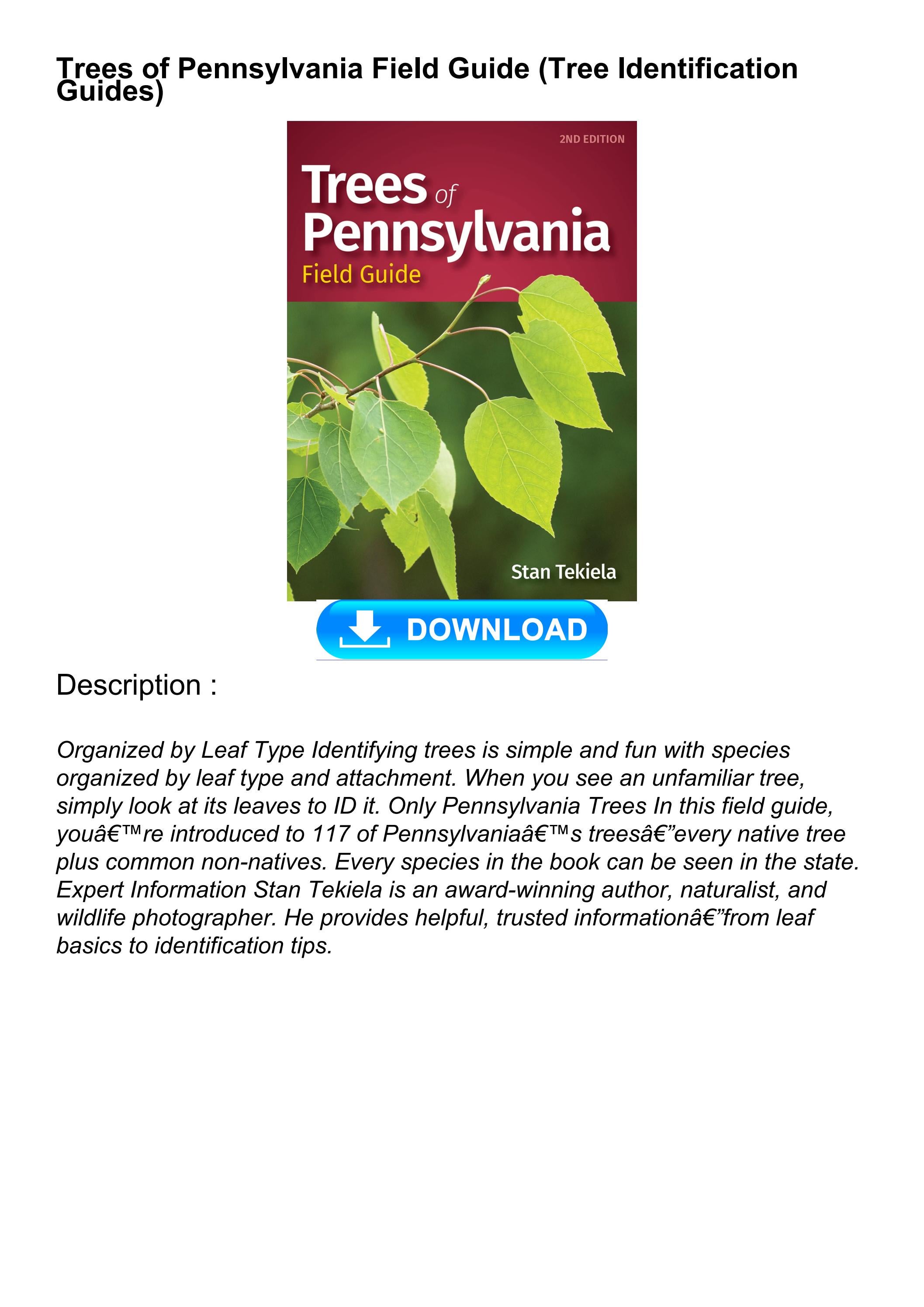 [PDF READ ONLINE] Trees of Pennsylvania Field Guide (Tree