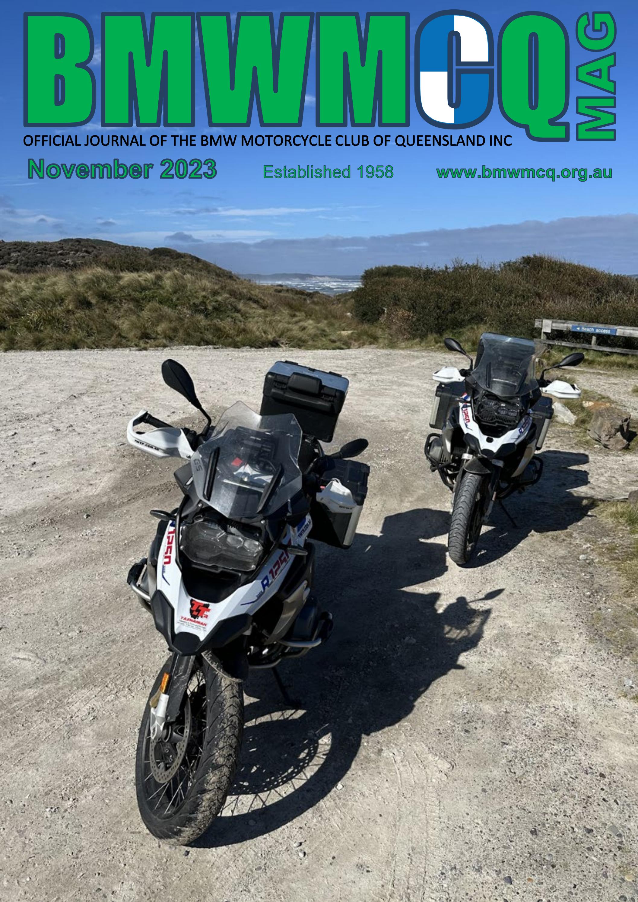 BMWMCQ Journal November 2023 by BMW MOTORCYCLE CLUB QUEENSLAND - Issuu