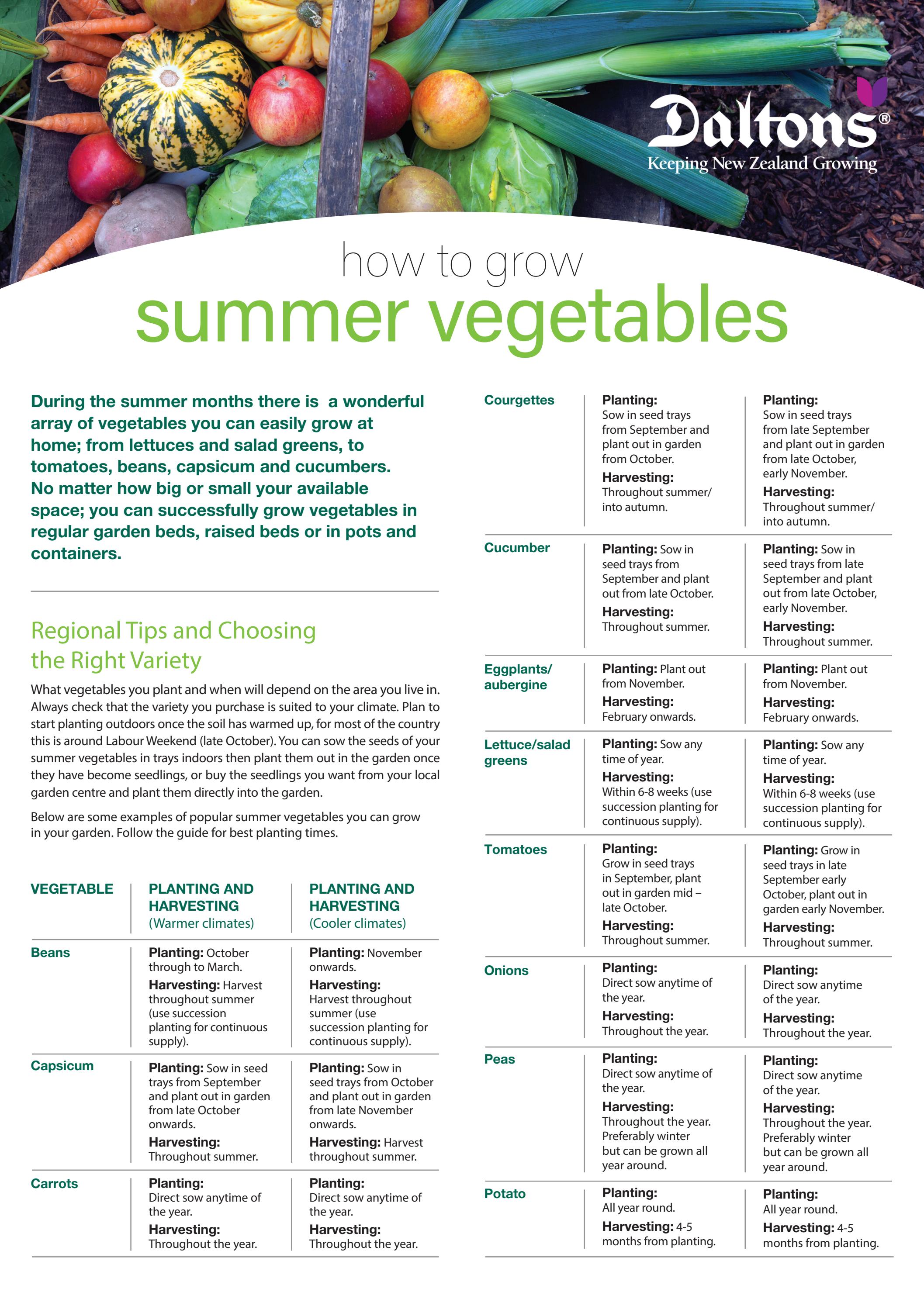 How to Grow Summer Vegetables by Daltons Issuu