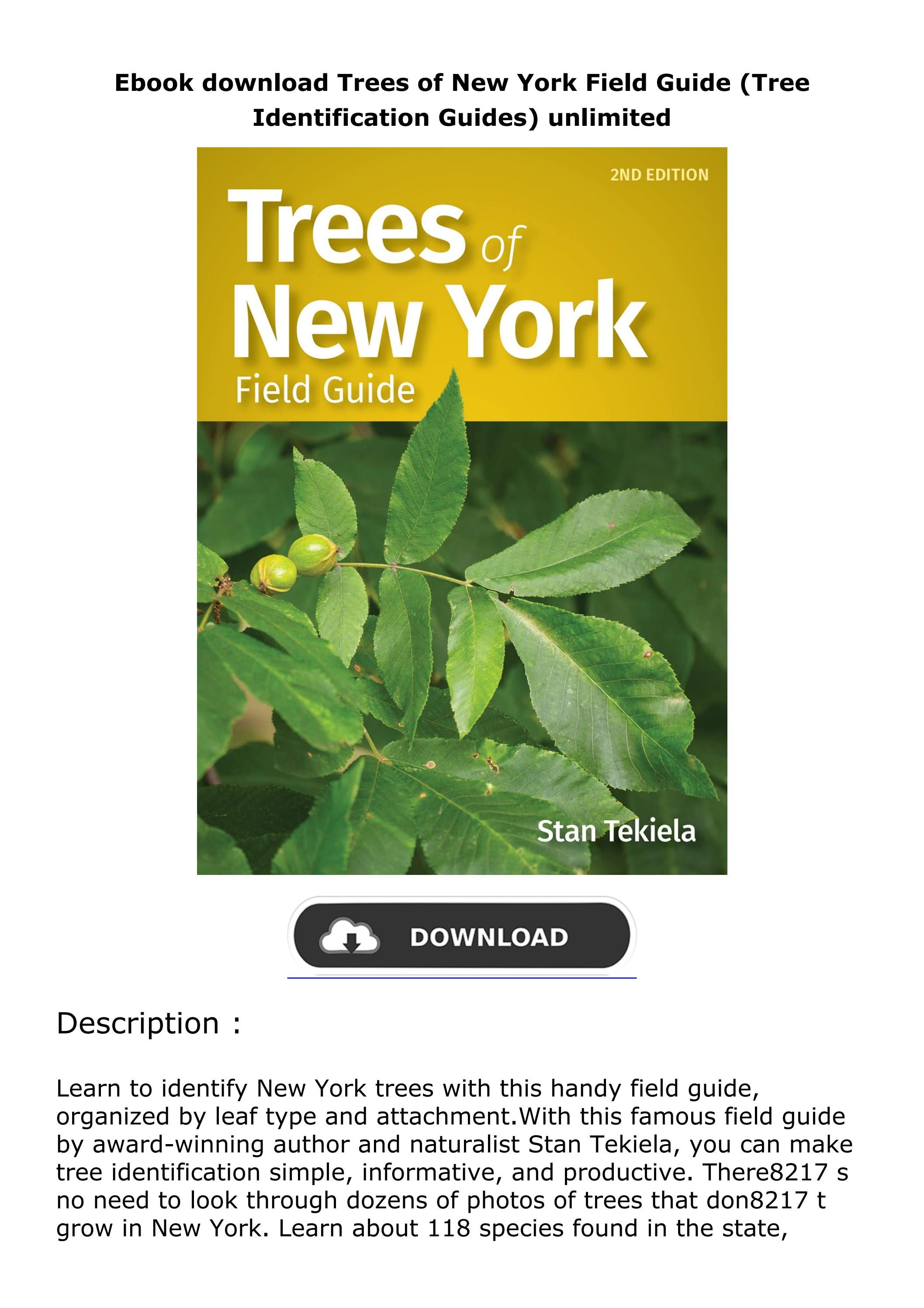 Ebook download Trees of New York Field Guide (Tree Identification