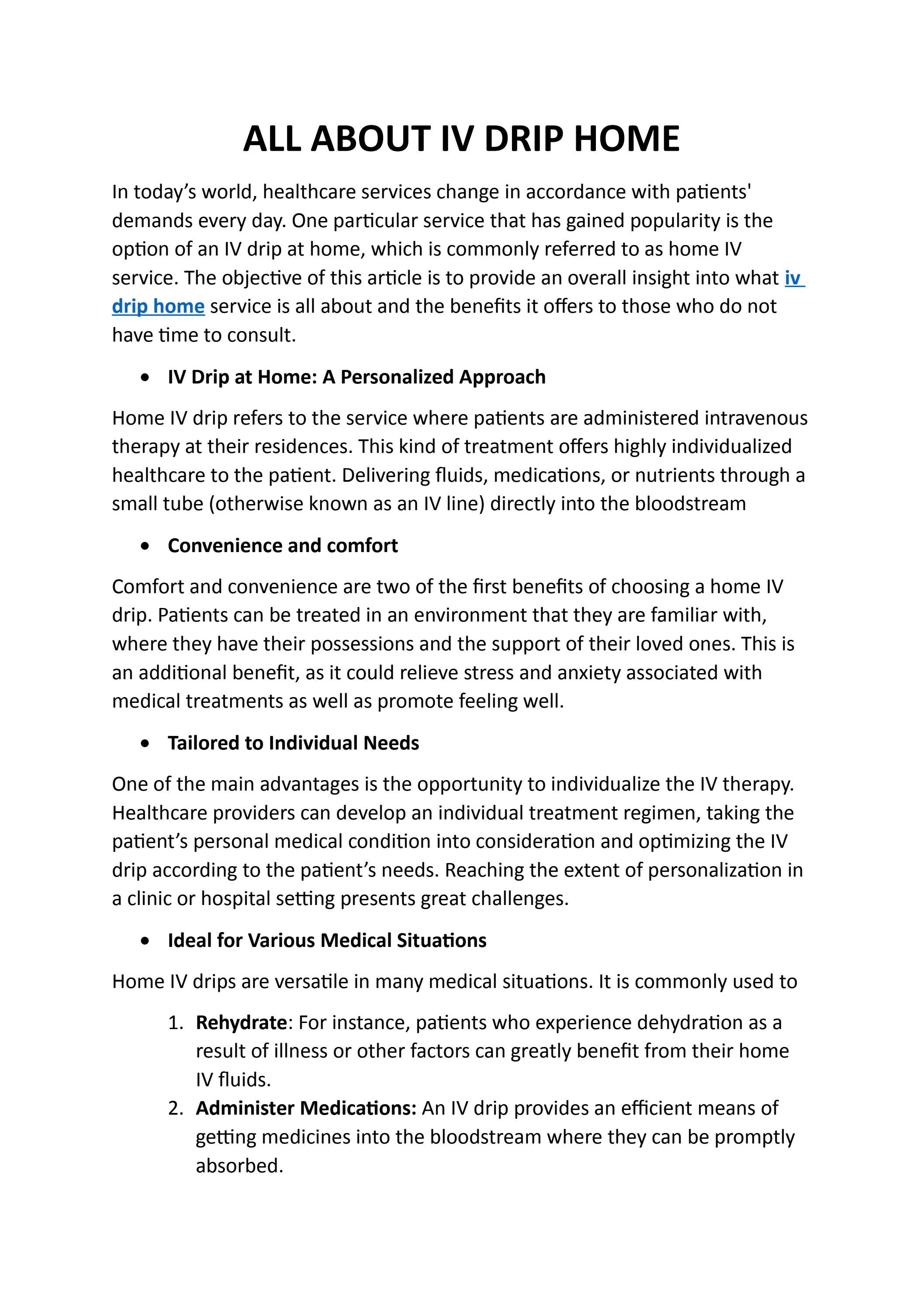 ALL ABOUT IV DRIP HOME by Izman Hussain Issuu