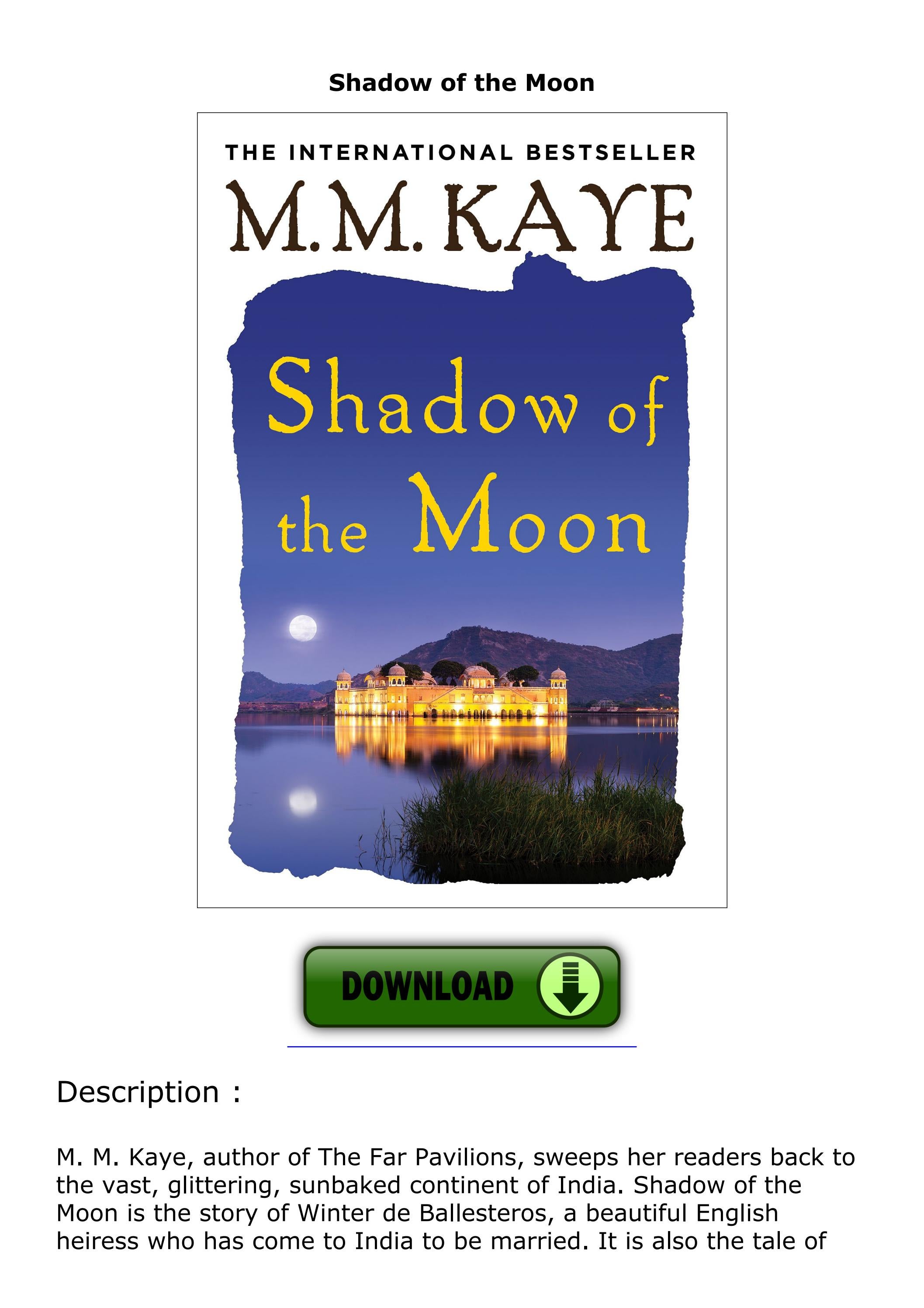 [PDF] DOWNLOAD Shadow of the Moon by rouserperreirad - Issuu