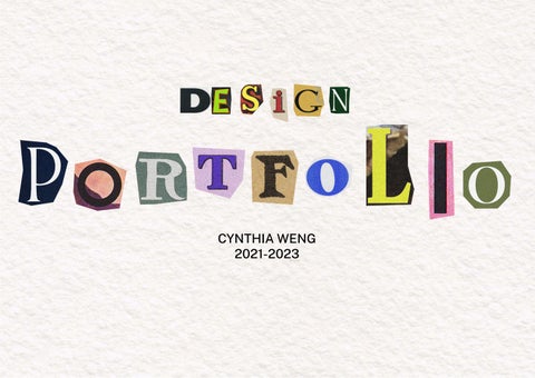 Cynthia Weng Design Portfolio by Cynthia Weng - Issuu