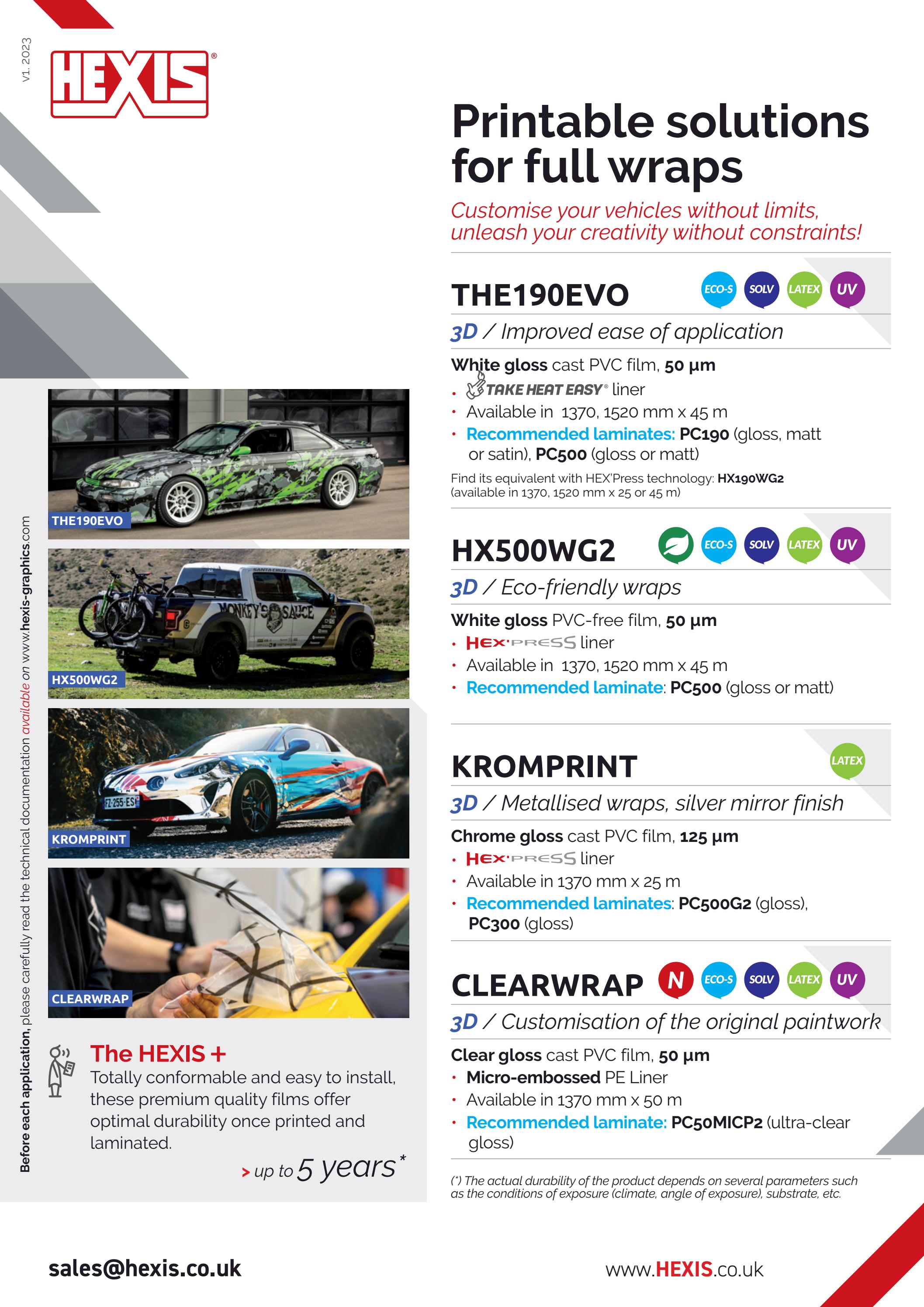 Solutions For Printable Full Wraps by HEXIS UK Ltd - Issuu