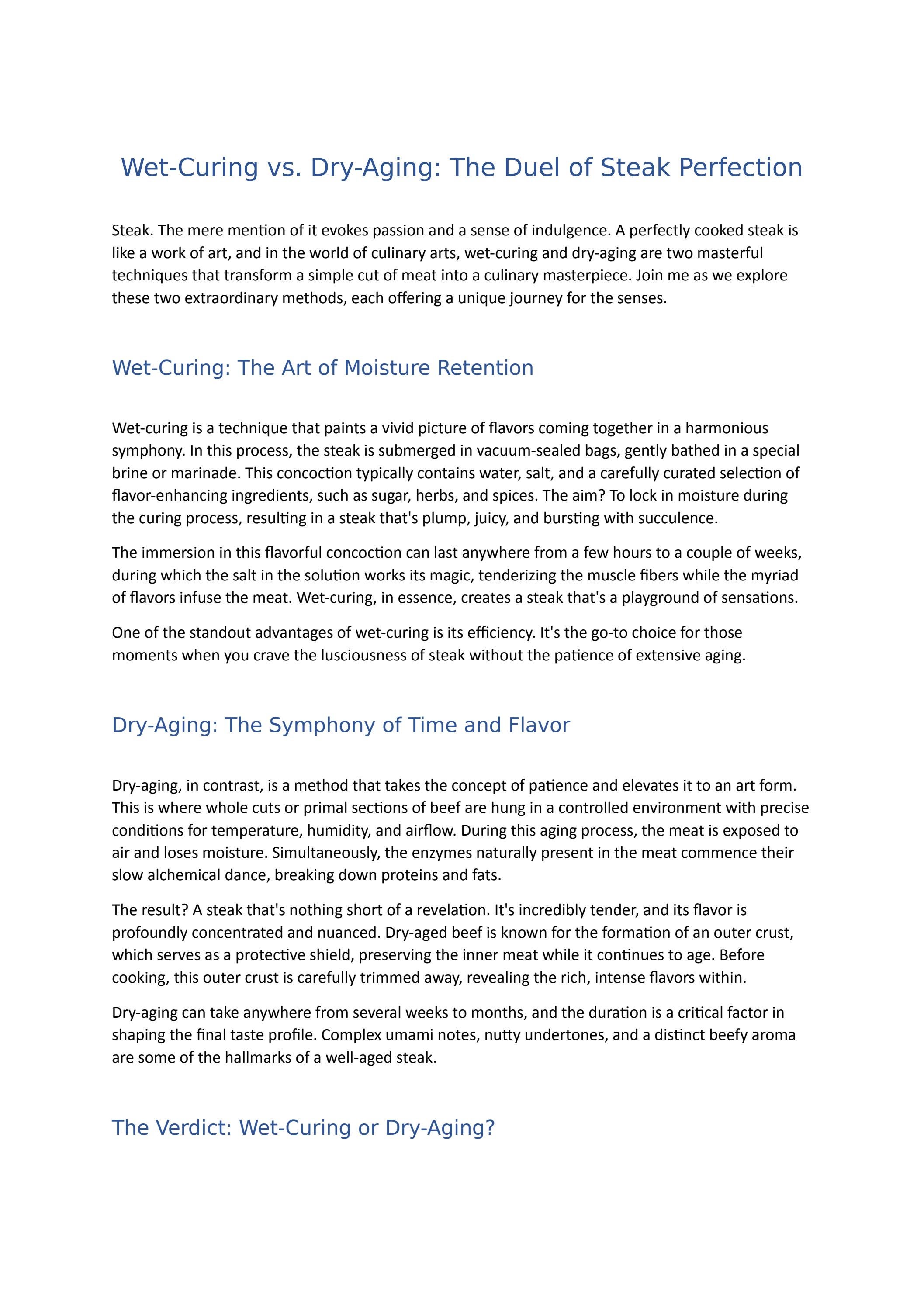 Wet-Curing vs. Dry-Aging: The Duel of Steak Perfection by John Chan - Issuu
