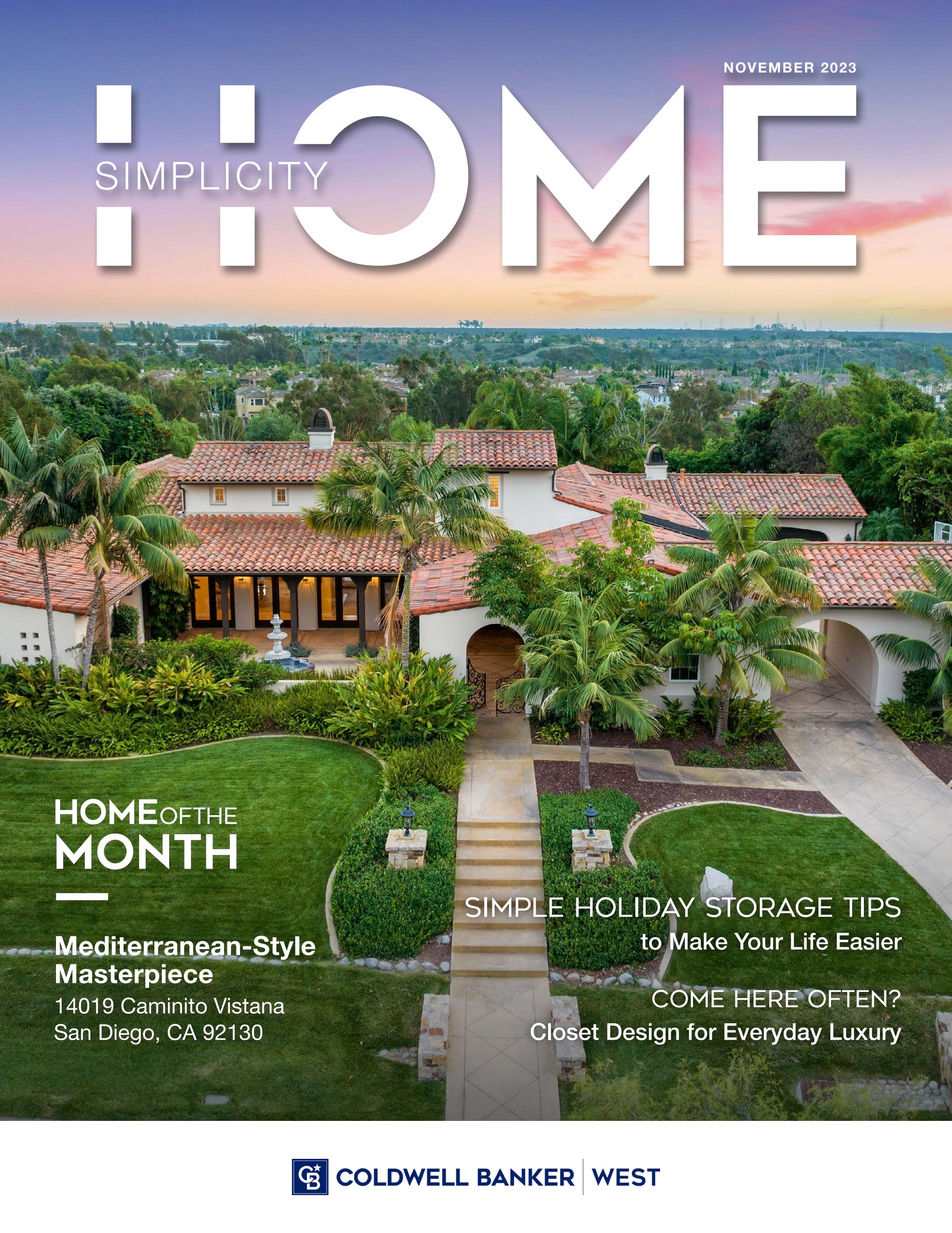Coldwell Banker West Home Simplicity Magazine, November 2023 by