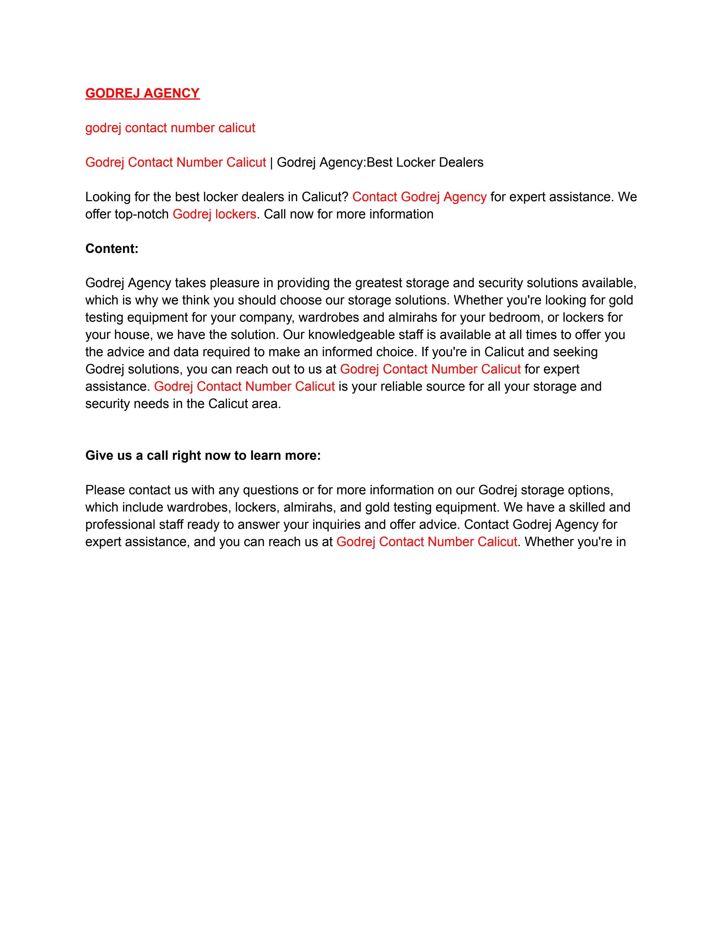 godrej contact number calicut by GodrejAgency Issuu