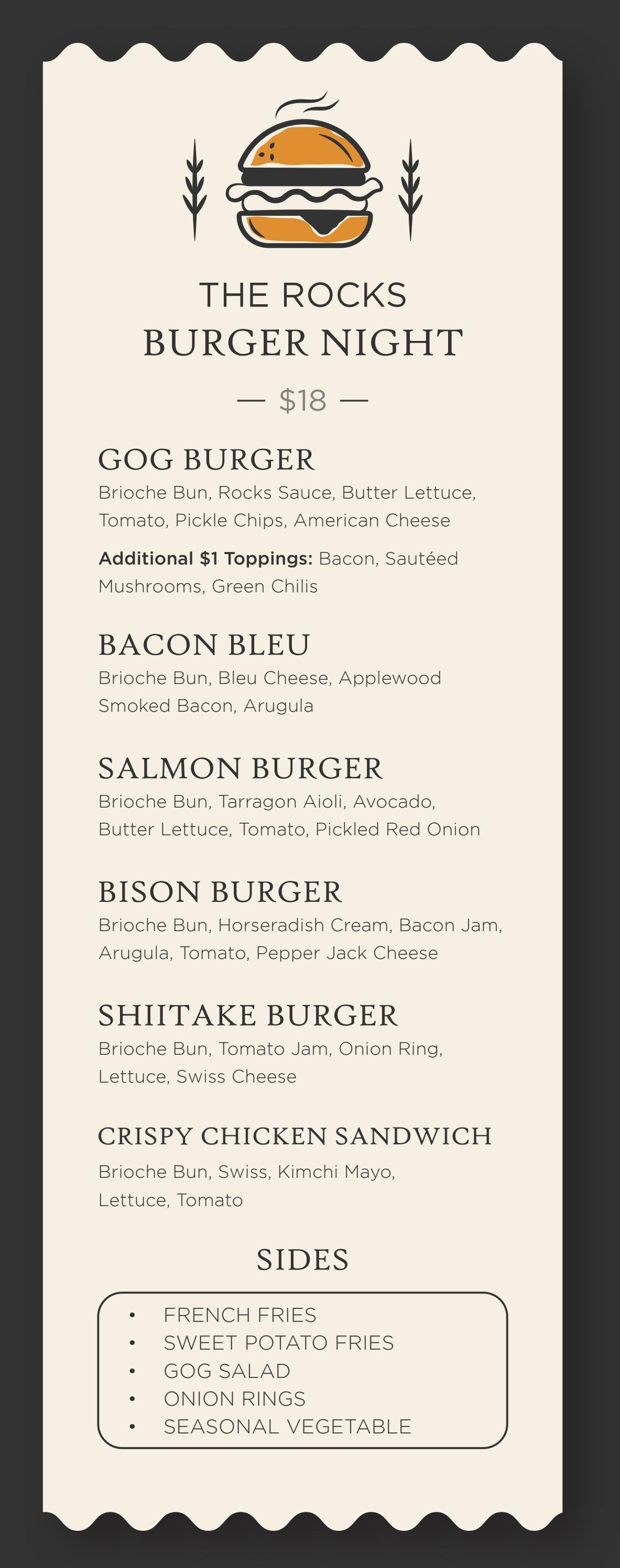 Burger Night Menu November 2023 by Issuu
