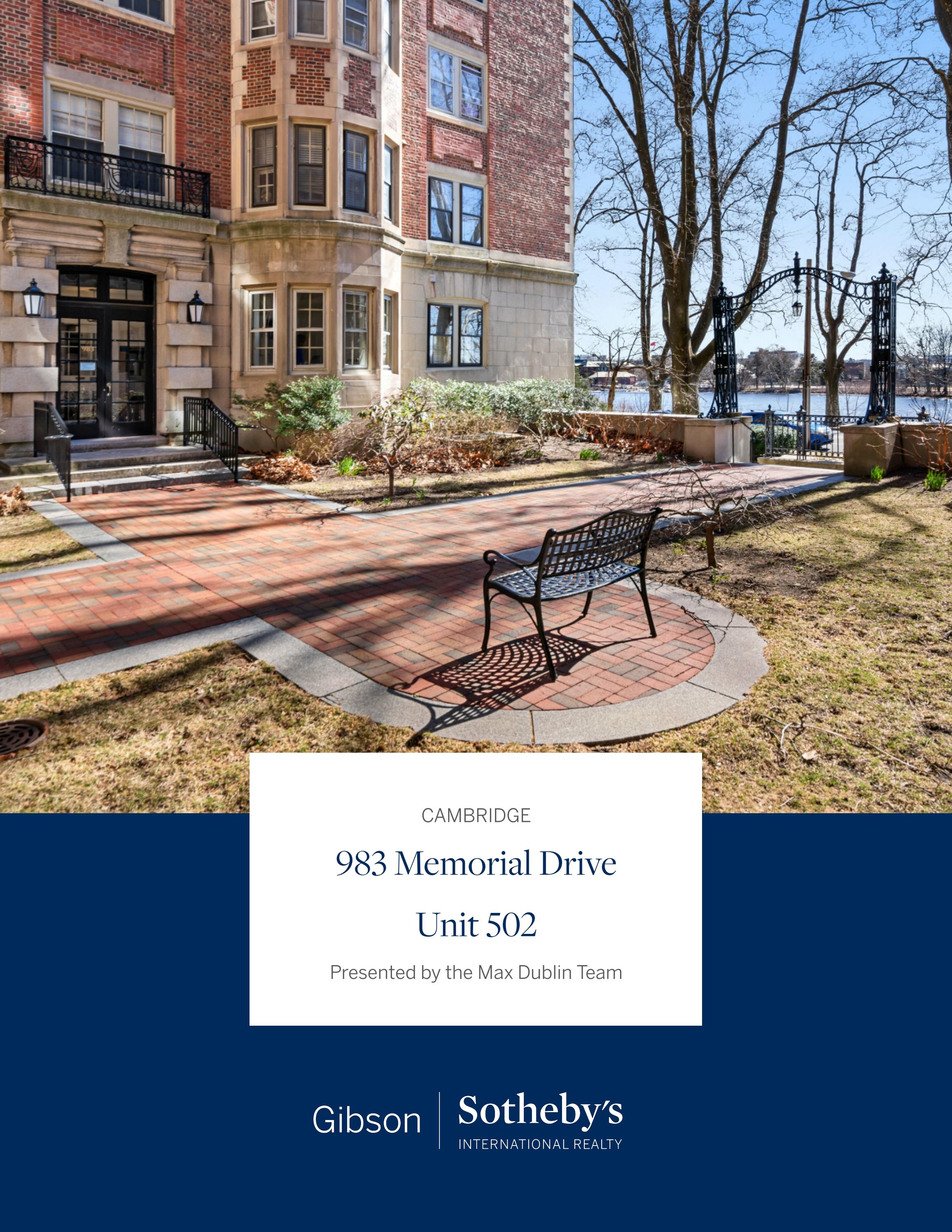 983 Memorial Drive, Unit 502, Cambridge by Gibson Sotheby's