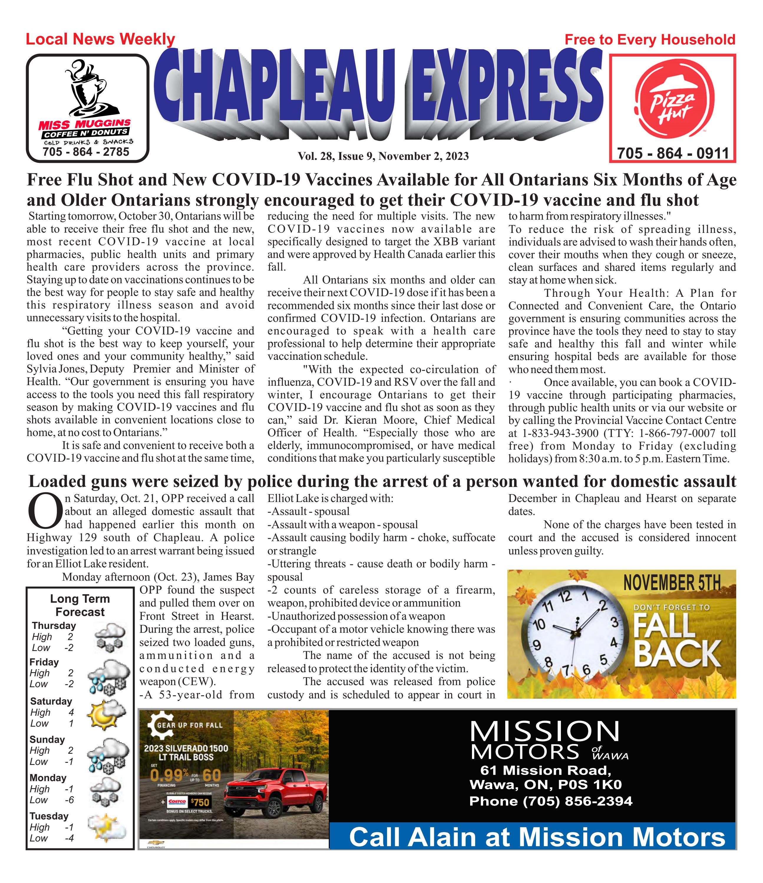 11022023 November 2, 2023 by The Chapleau Express Issuu