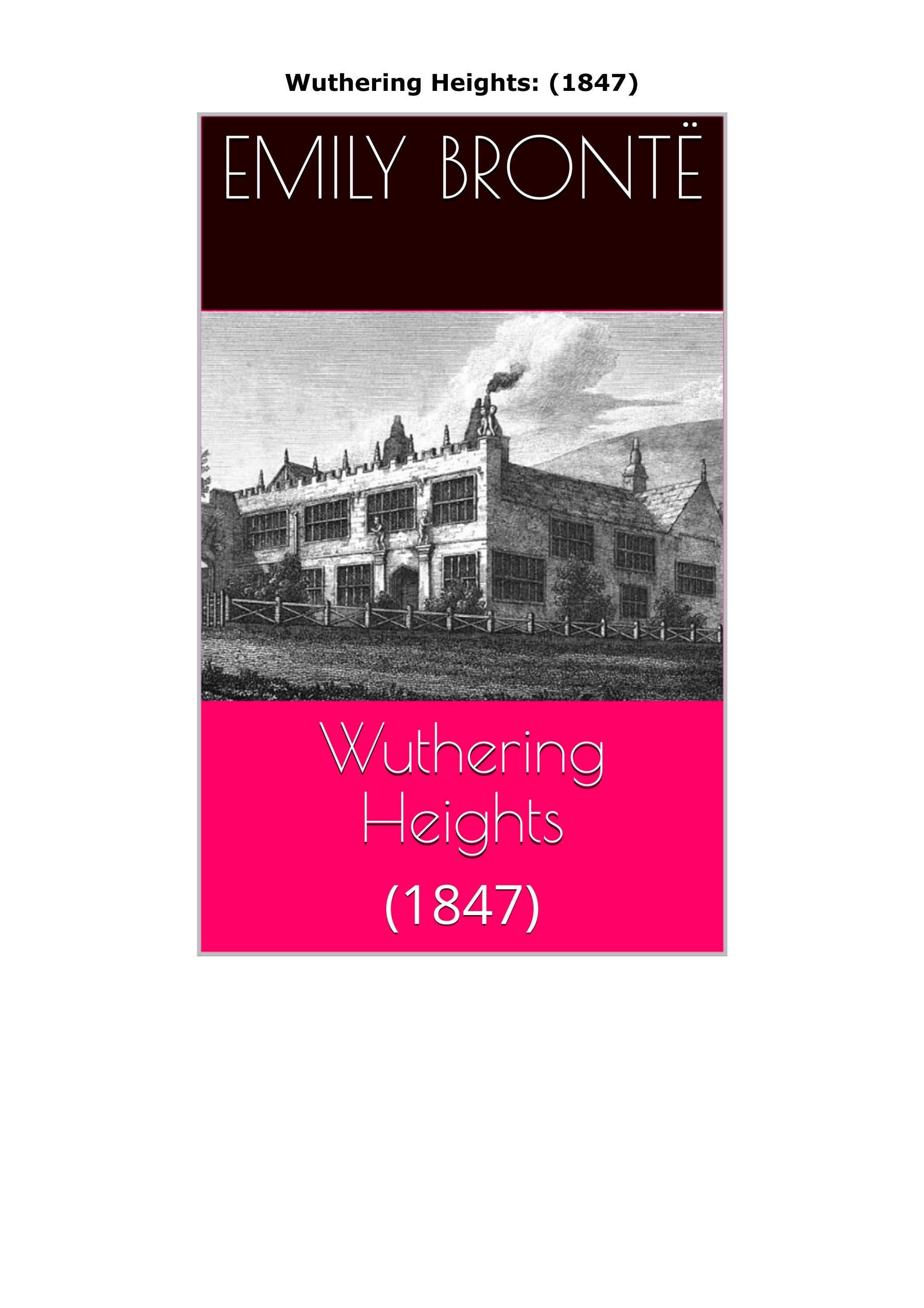 PDF/READ/DOWNLOAD Wuthering Heights (1847) by marlindougherty Issuu