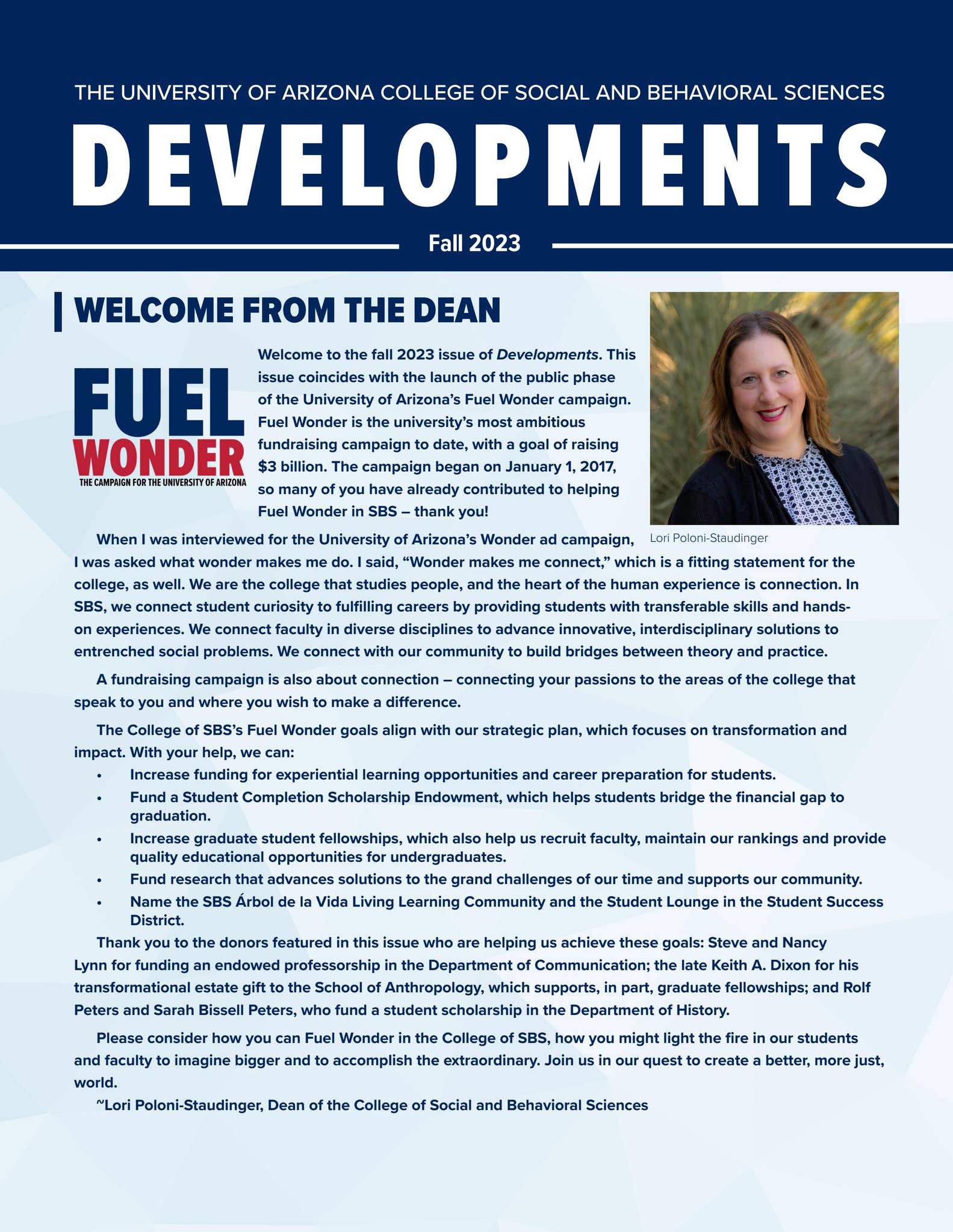 Social Science Newsletter Topics University of Arizona | College of Social & Behavioral Sciences ...