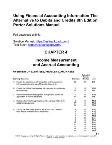Using financial accounting information the alternative to debits and ...
