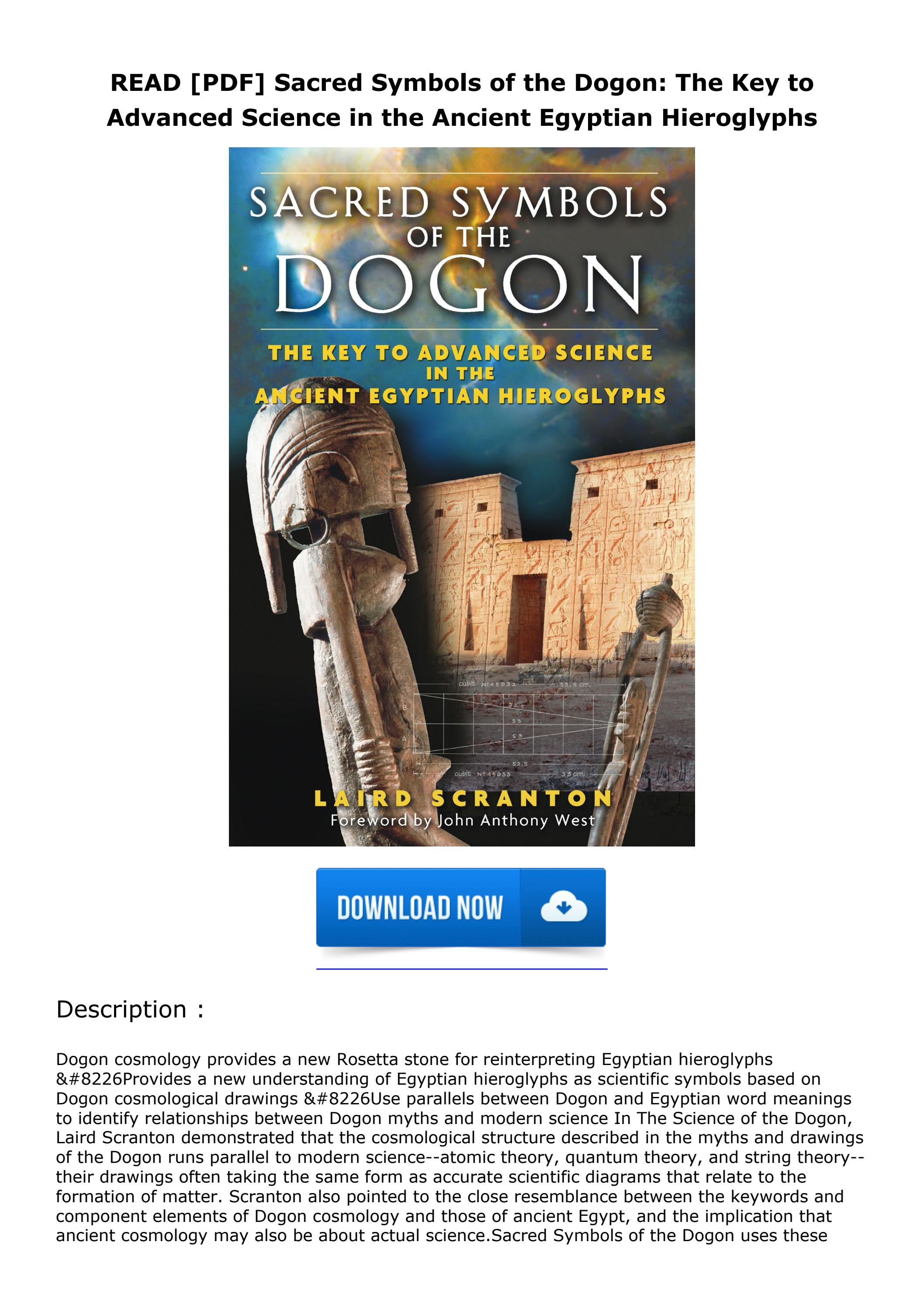 READ [PDF] Sacred Symbols of the Dogon The Key to Advanced Science in