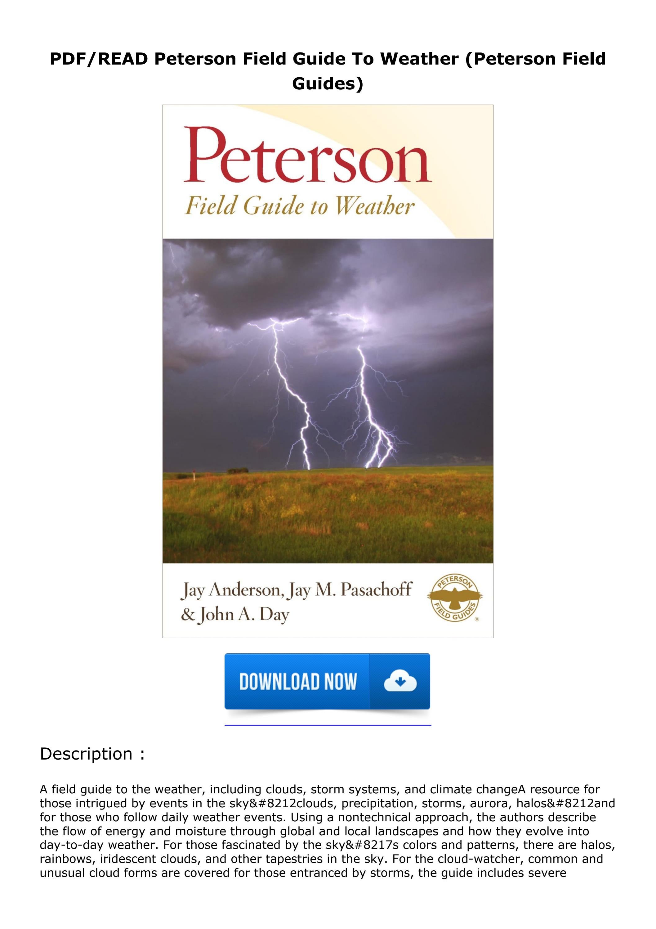 PDF/READ Peterson Field Guide To Weather (Peterson Field Guides) by kensleyewingASE Issuu