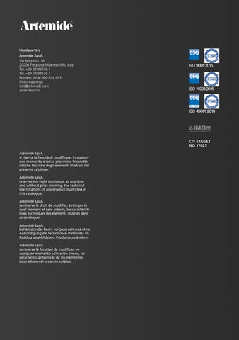 Artemide 灯饰目录 · Ilio 10 Special 版 第 16 页