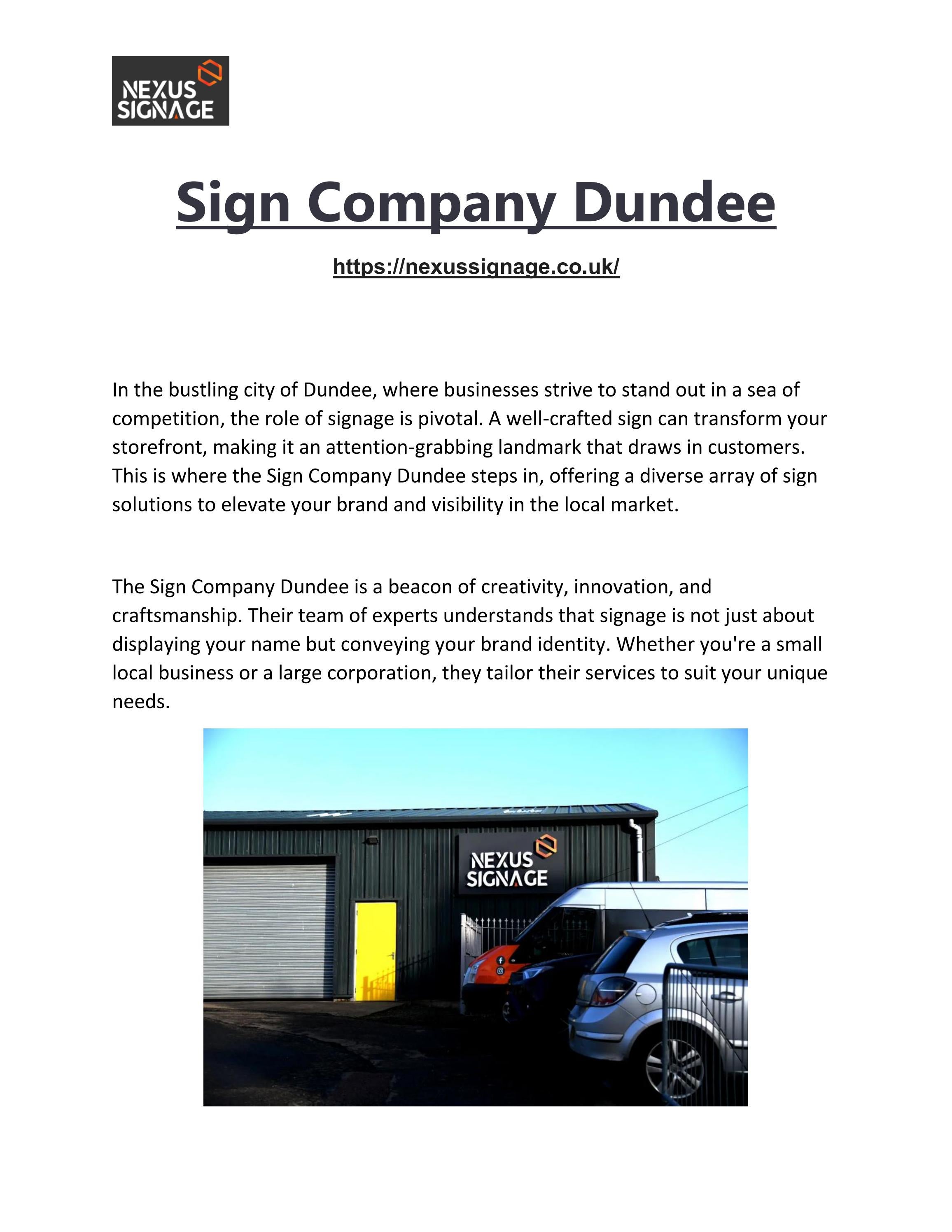 sign company Dundee. by nexussignage Issuu