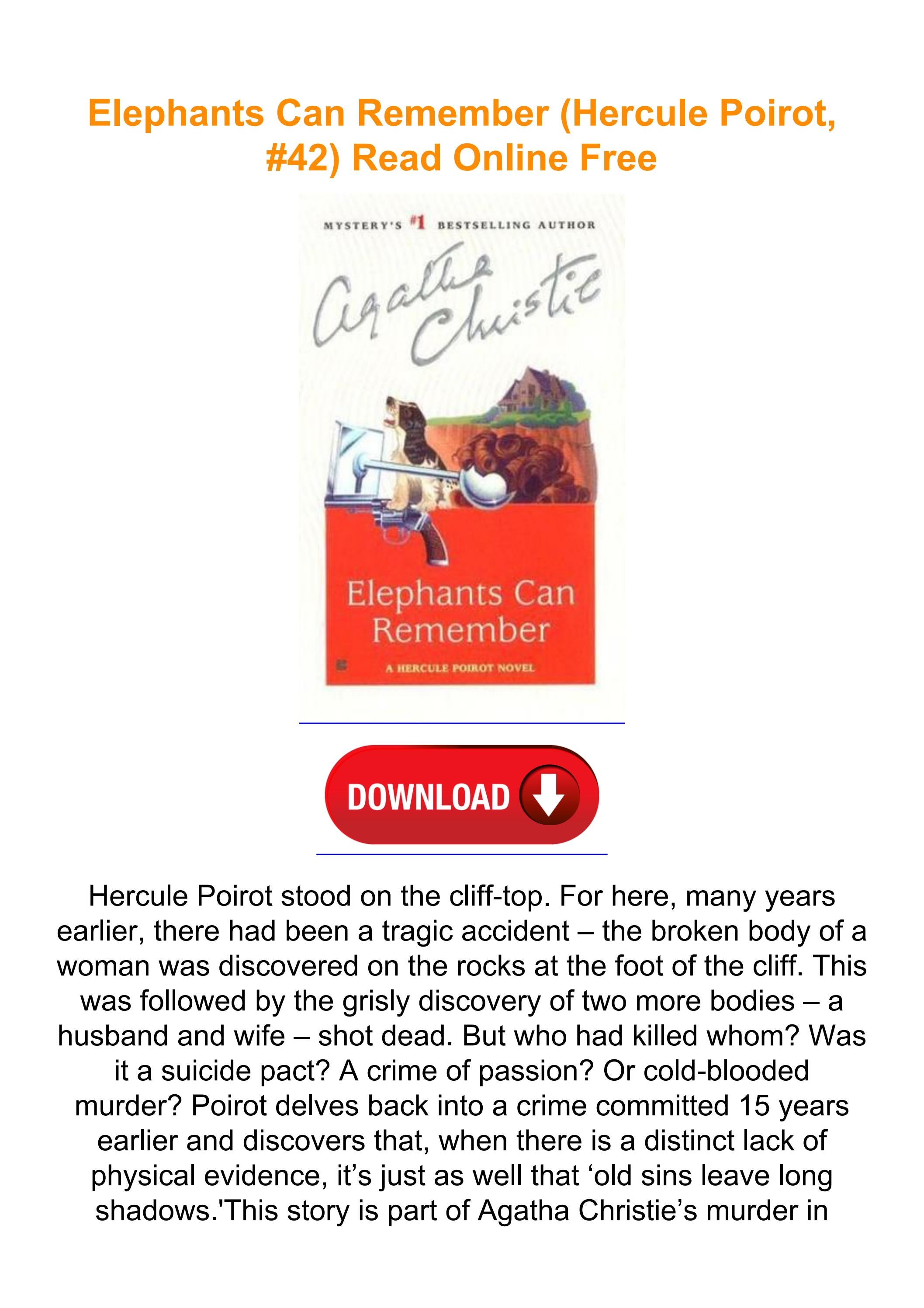 Elephants Can Remember (Hercule Poirot, #42) Read Online Free by ntyrea ...
