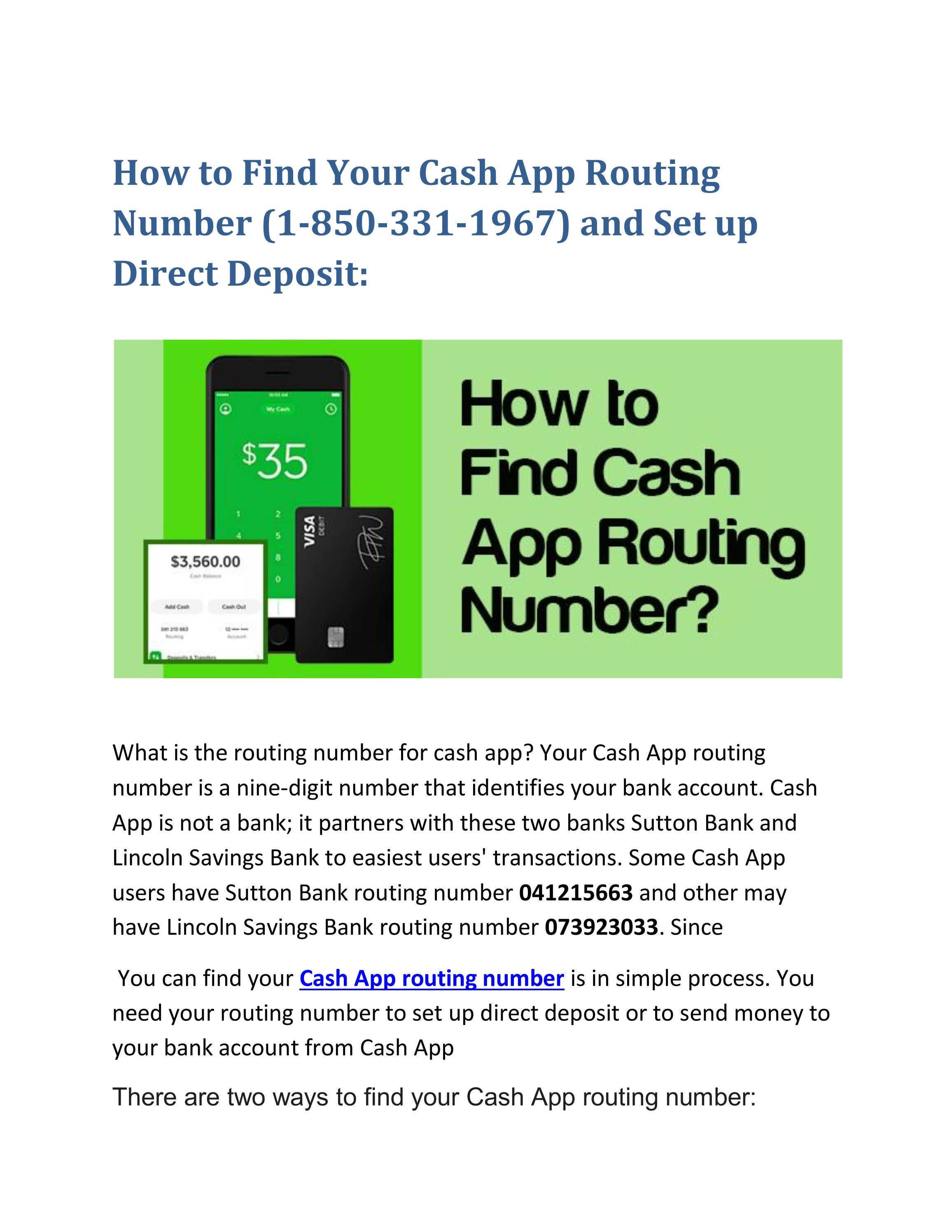 How To Find Your Cash App Routing Number 1 850 331 1967 And Set Up how-to-find-your-cash-app-routing-number-1-850-331-1967-and-set-up