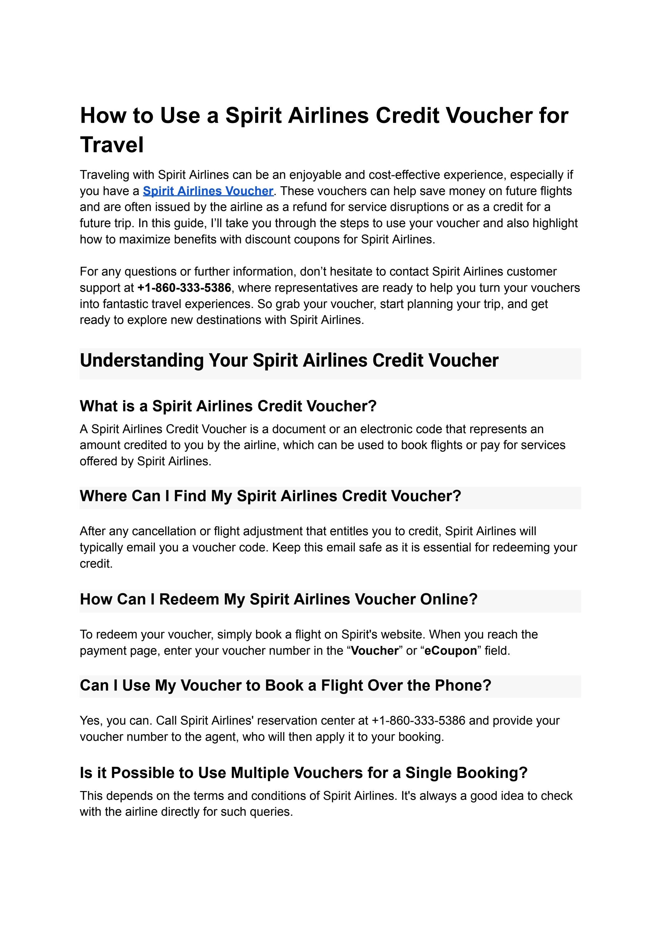 How to Use a Spirit Airlines Credit Voucher for Travel by danielwalker