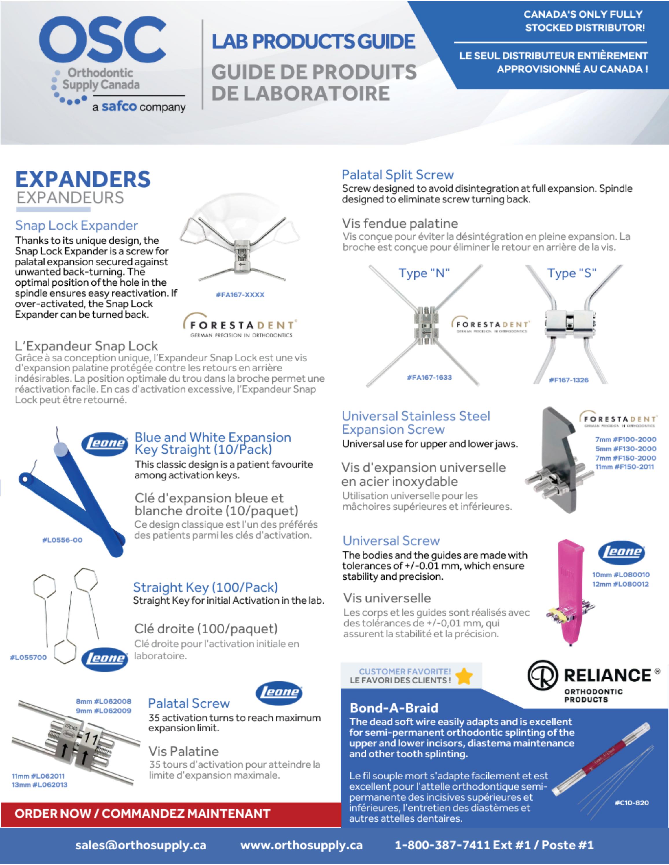 Lab Products Guide by Orthodontic Supply of Canada Issuu