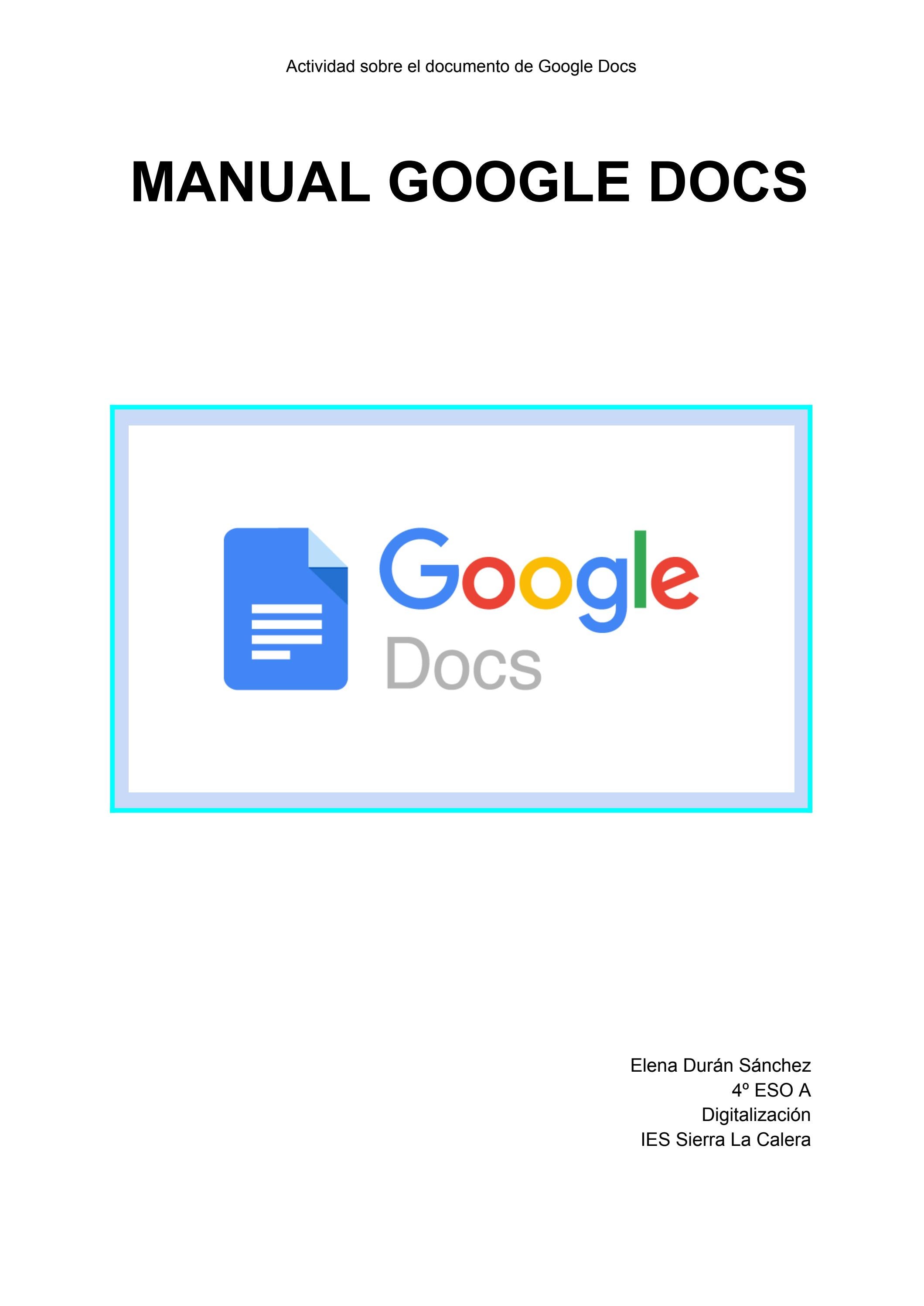 Manual Google Docs by Elena Durán Sánchez - Issuu