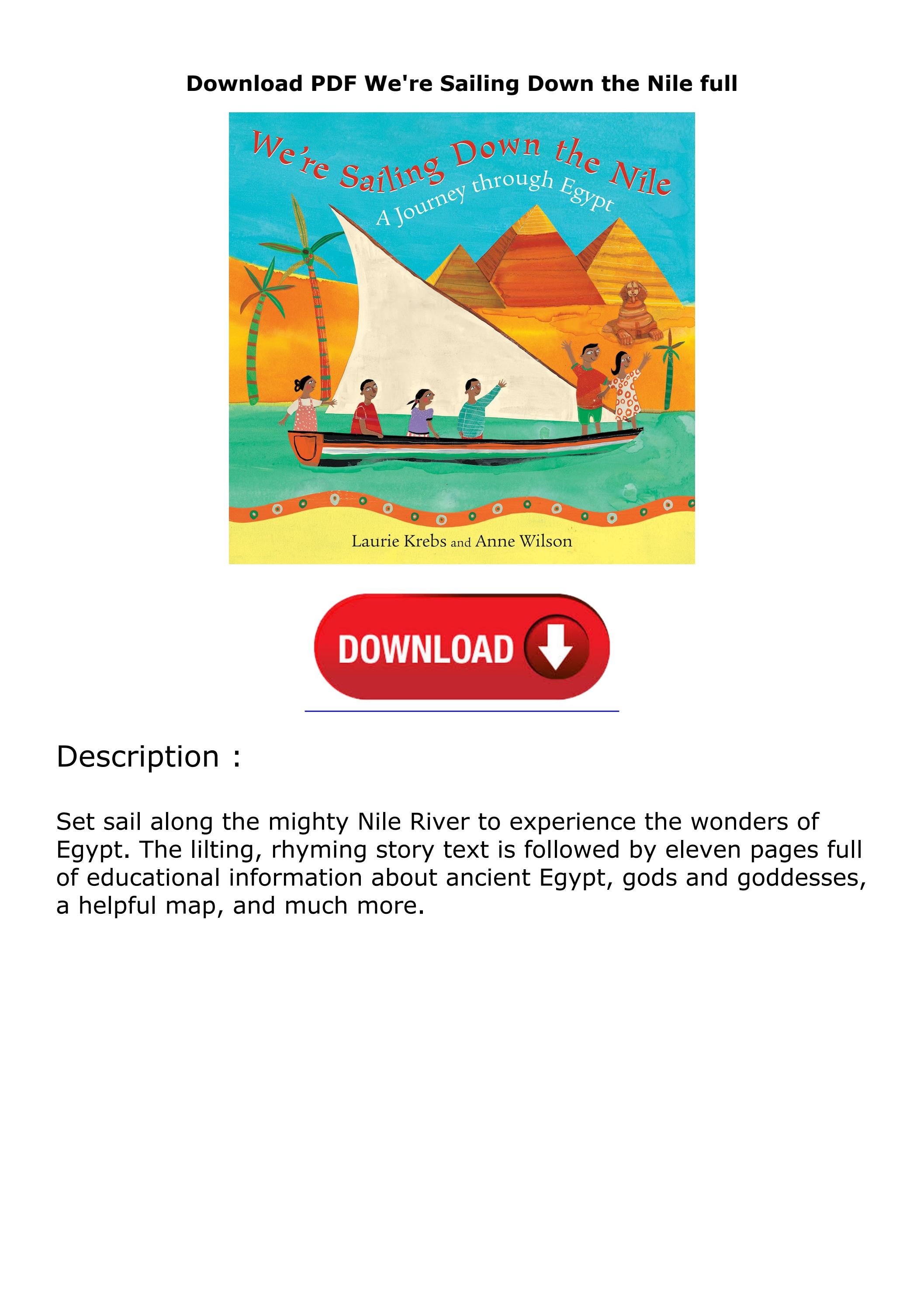 Download PDF We're Sailing Down the Nile full by alexusjomachase Issuu