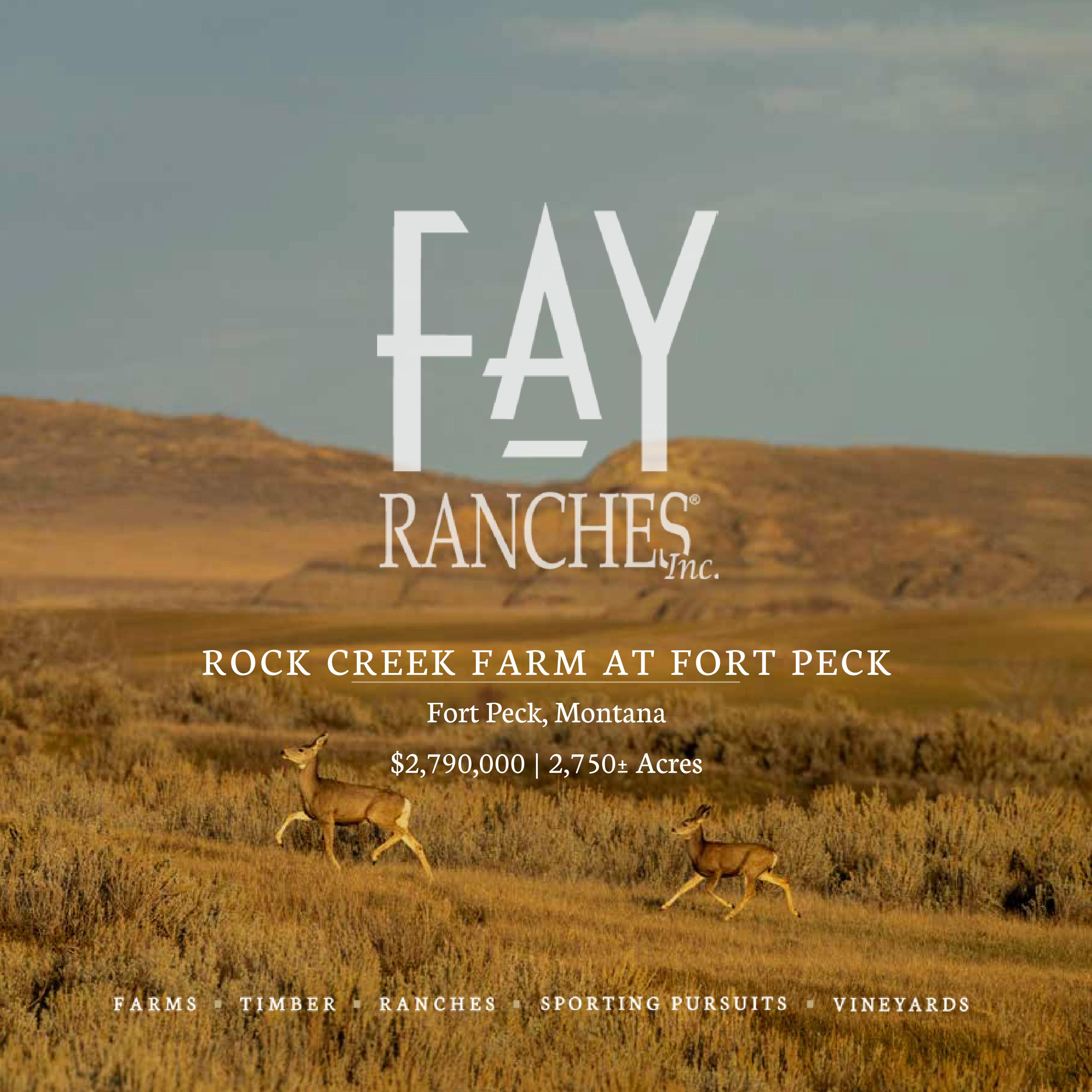 Rock Creek Farm at Fort Peck Fay Ranches by Fay Ranches Issuu