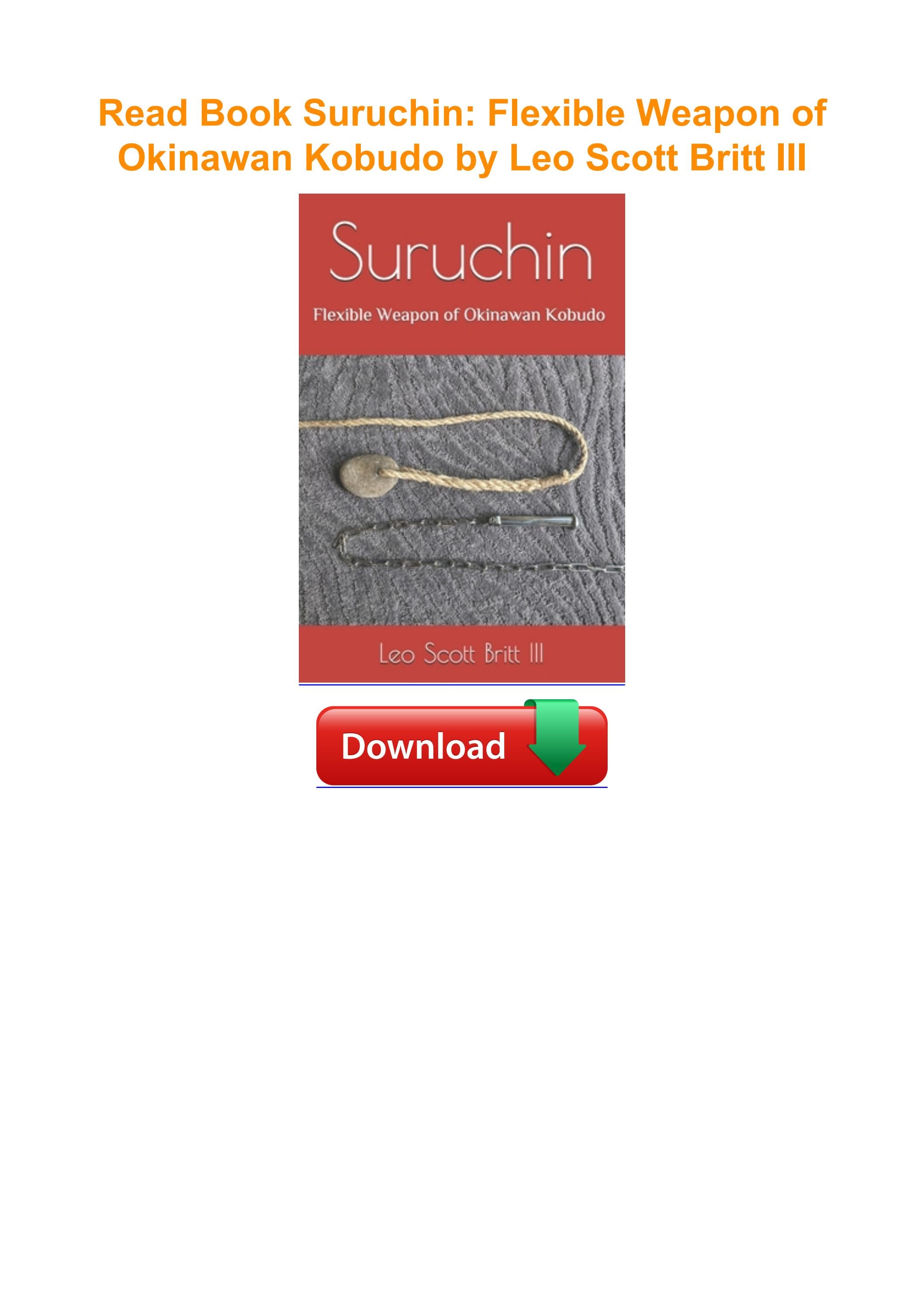 Read Book Suruchin Flexible Weapon of Okinawan Kobudo by Leo Scott