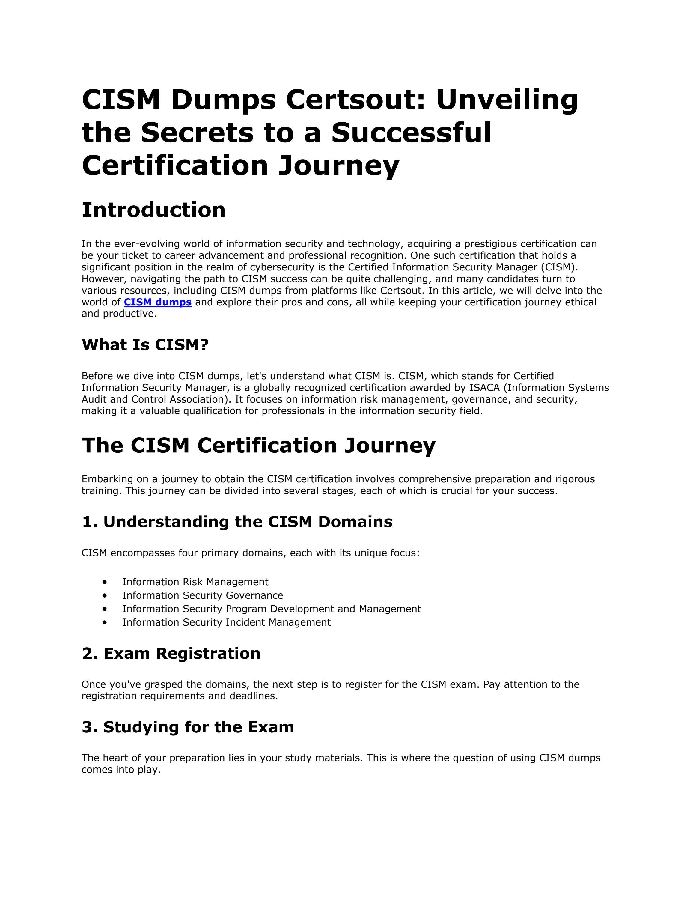 cism registration