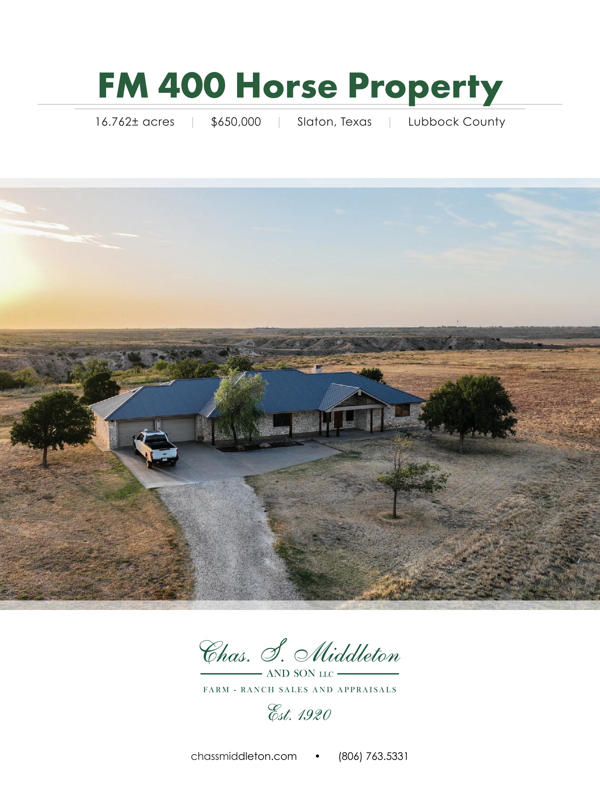 FM 400 Horse Property Lubbock County, Texas by csmandson Issuu