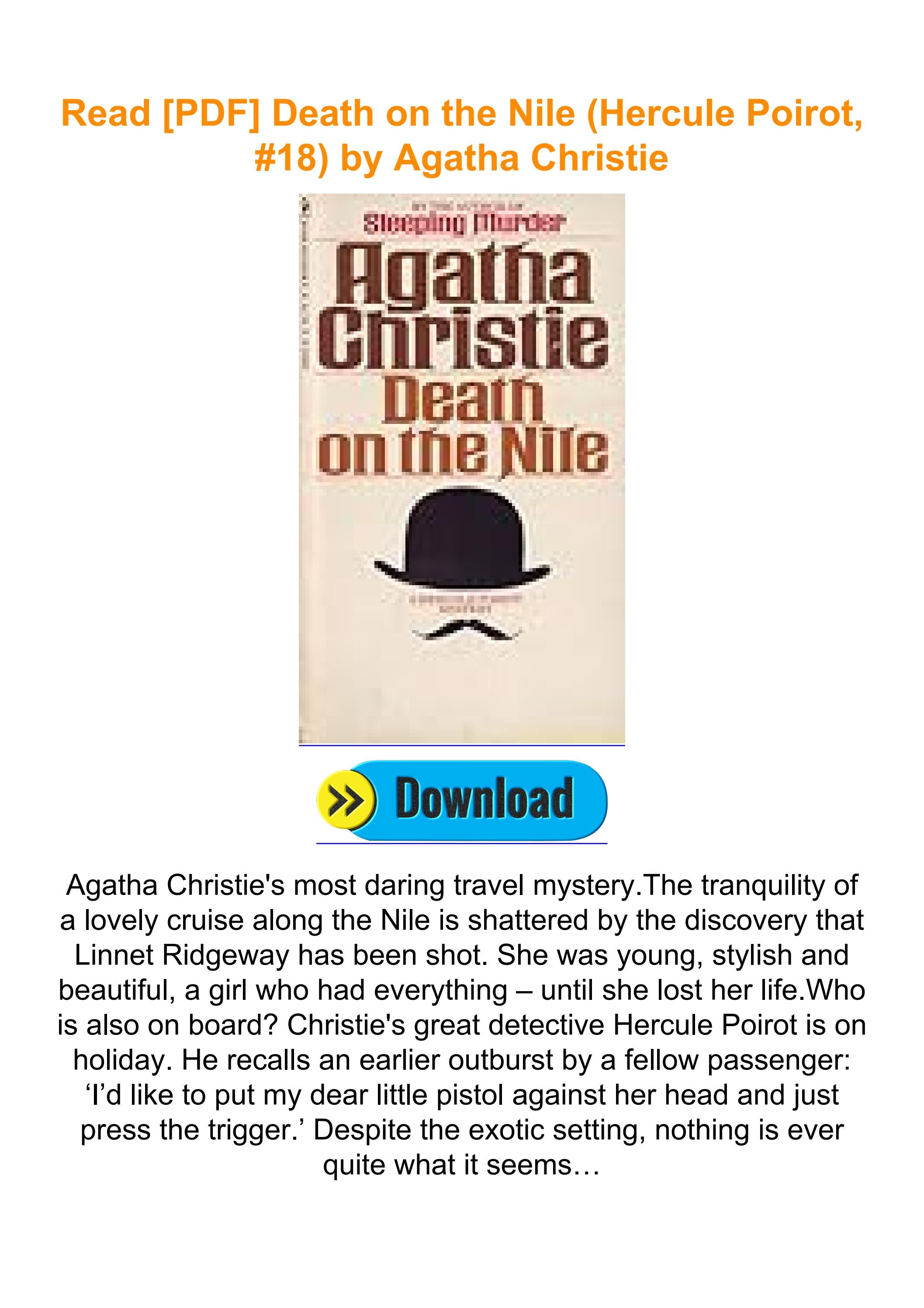 Read [PDF] Death on the Nile (Hercule Poirot, #18) by Agatha Christie