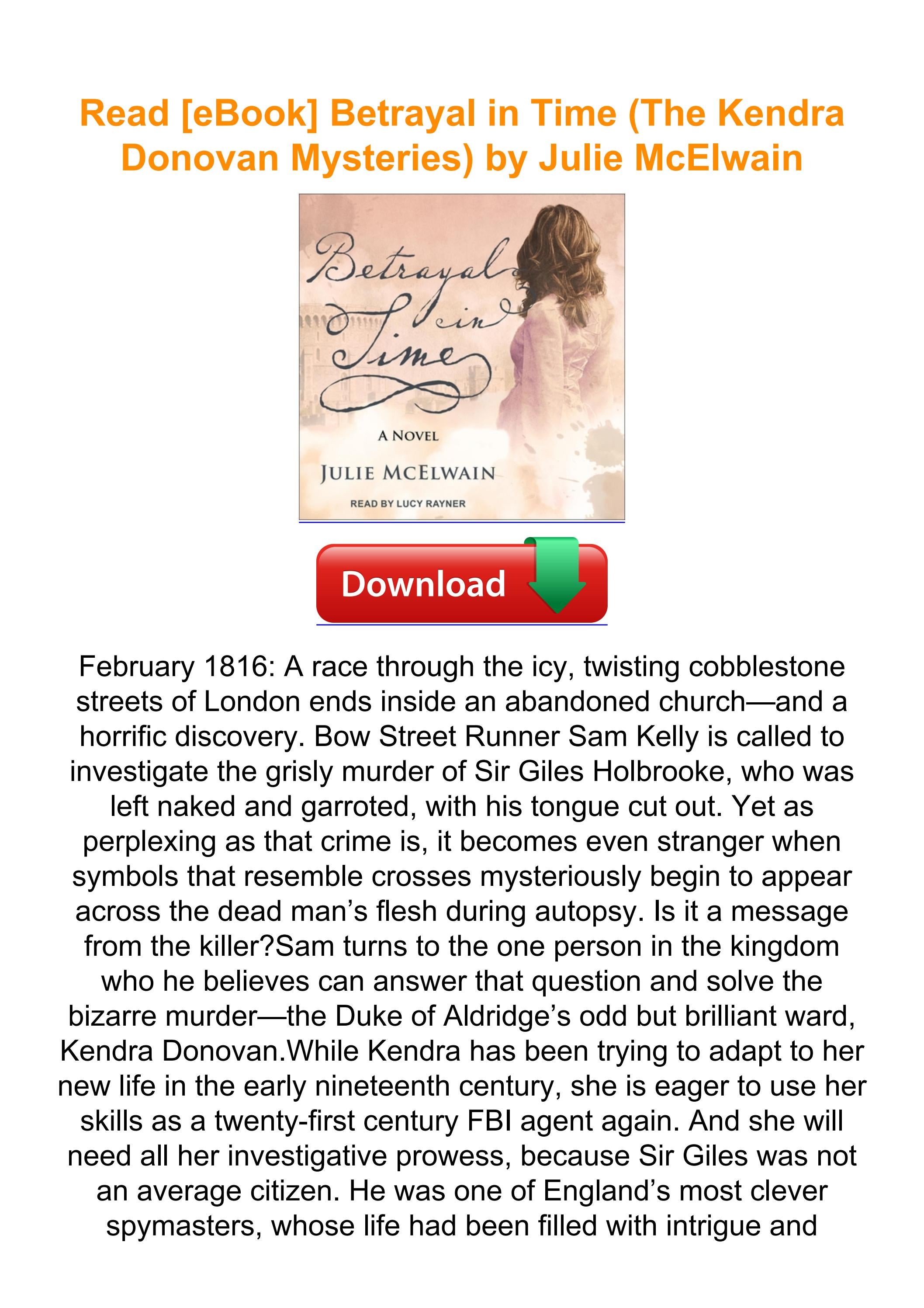 Read [eBook] Betrayal in Time (The Kendra Donovan Mysteries) by Julie